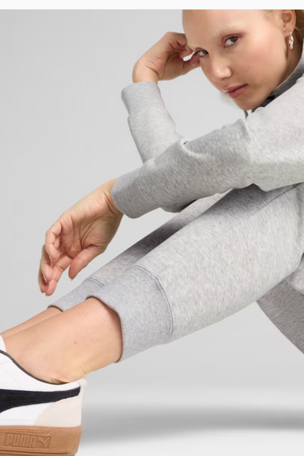 Puma Ess No. 1 Logo Kadın Eşofman Altı Gri