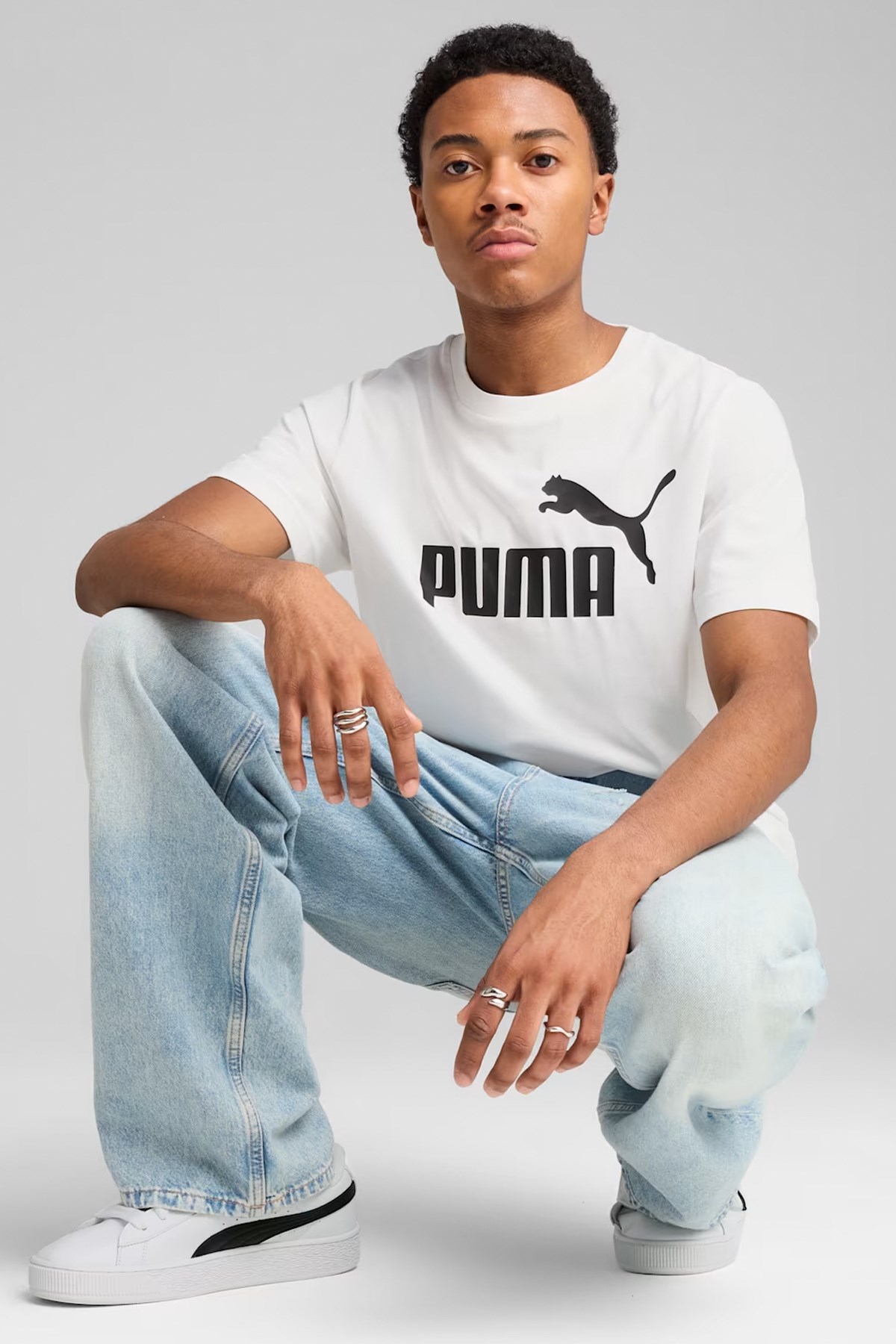 Puma Ess No. 1 Logo Unisex Tişört 68253202 Beyaz