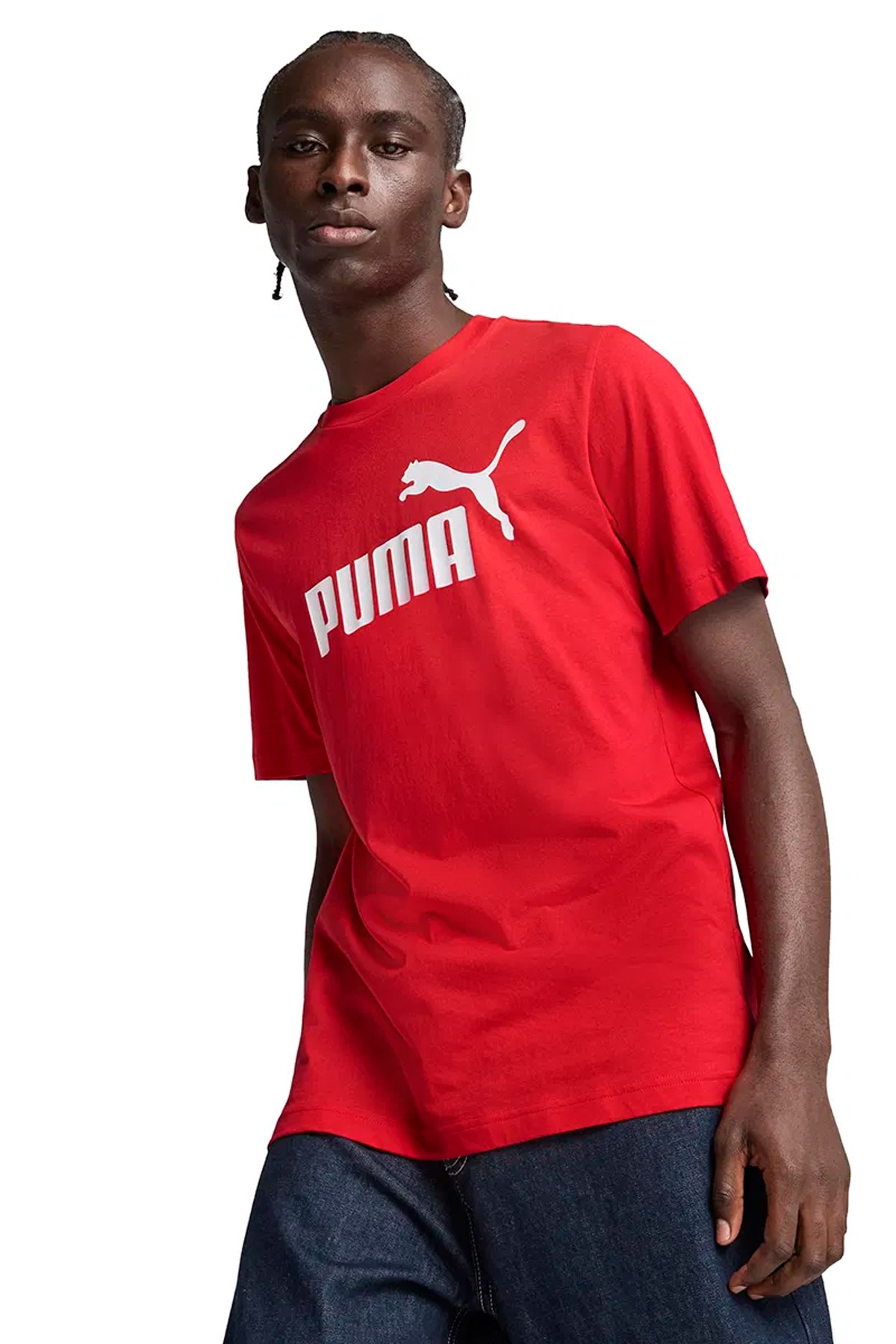 Puma Ess No. 1 Logo Unisex Tişört 68253211 Kırmızı