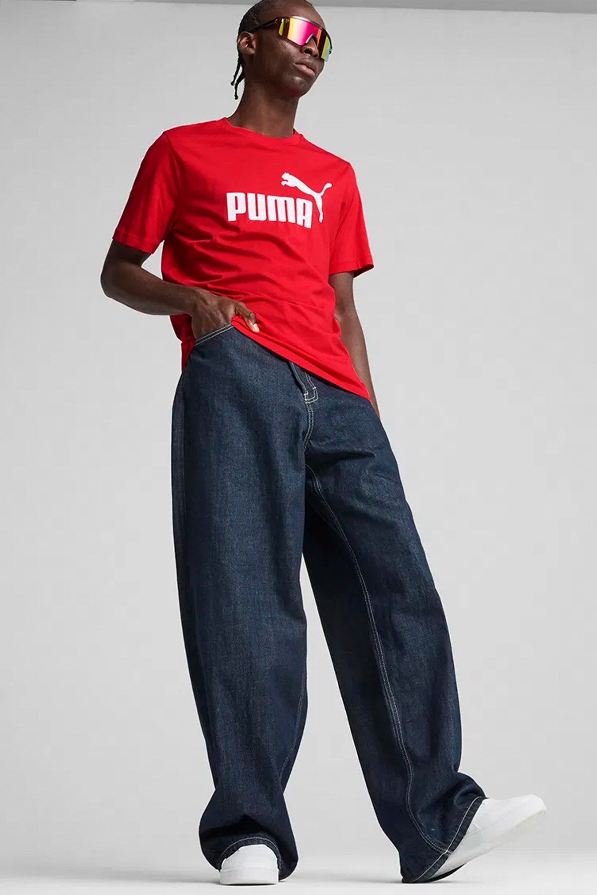 Puma Ess No. 1 Logo Unisex Tişört 68253211 Kırmızı