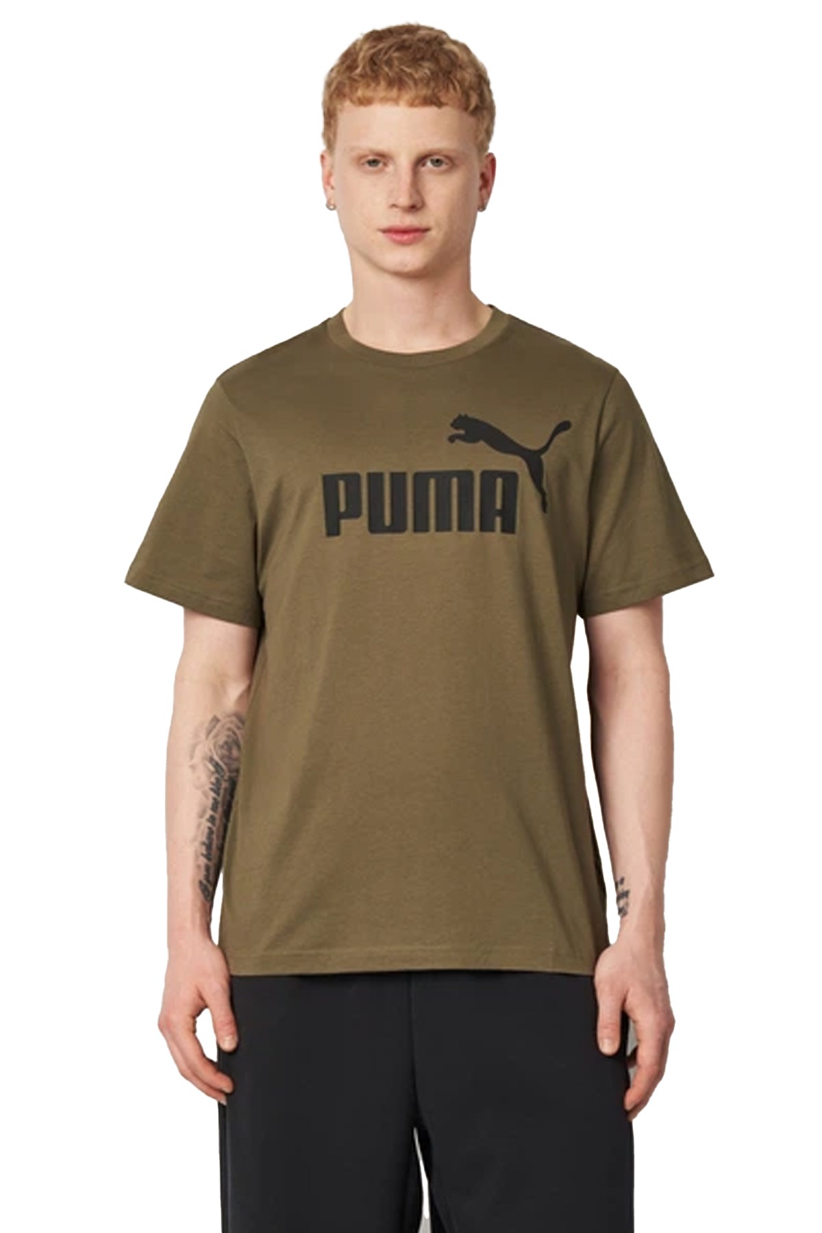Puma Ess No. 1 Erkek Tişört 68253381 Haki