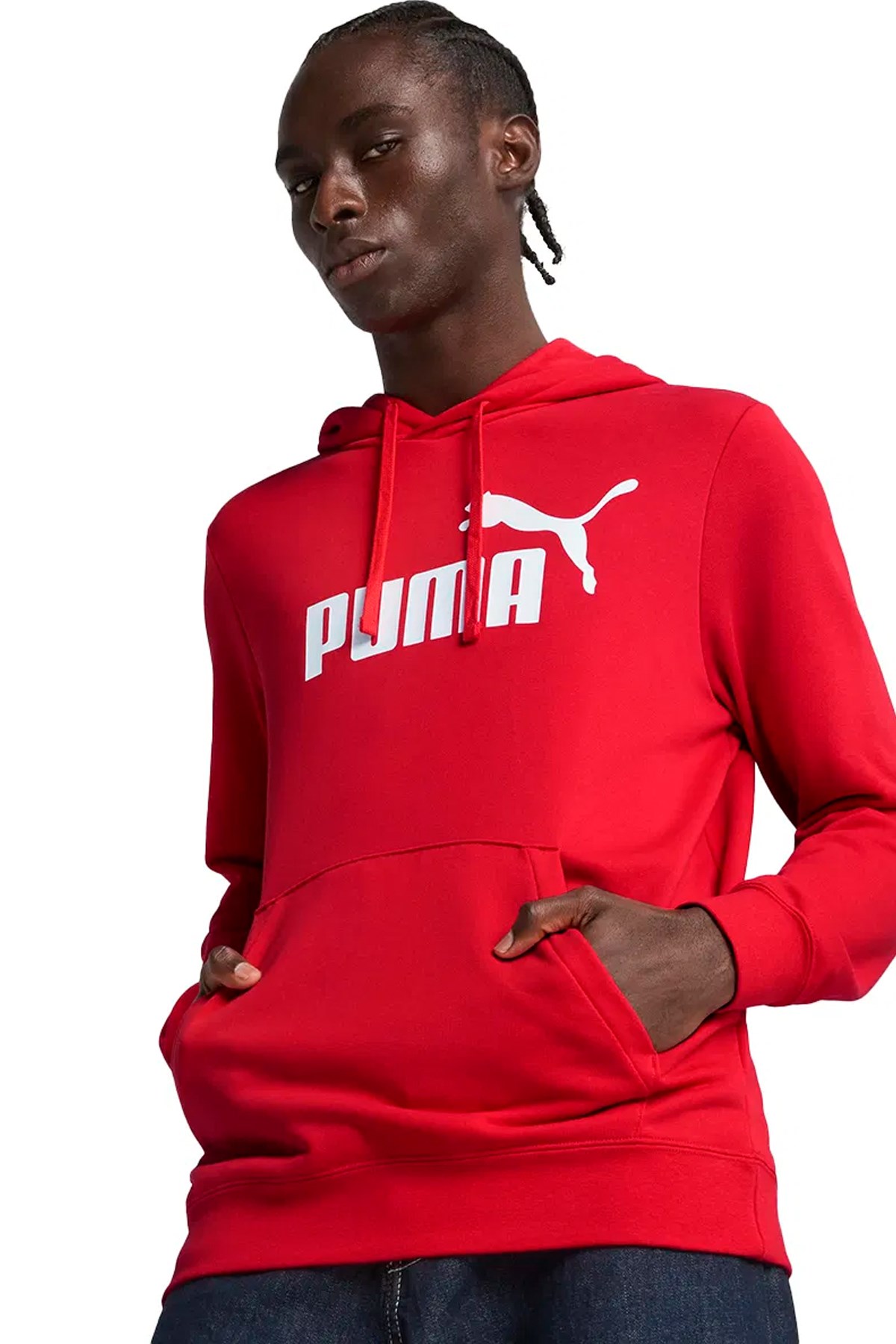 Puma Ess No. 1 Logo Erkek Sweatshirt Kırmızı