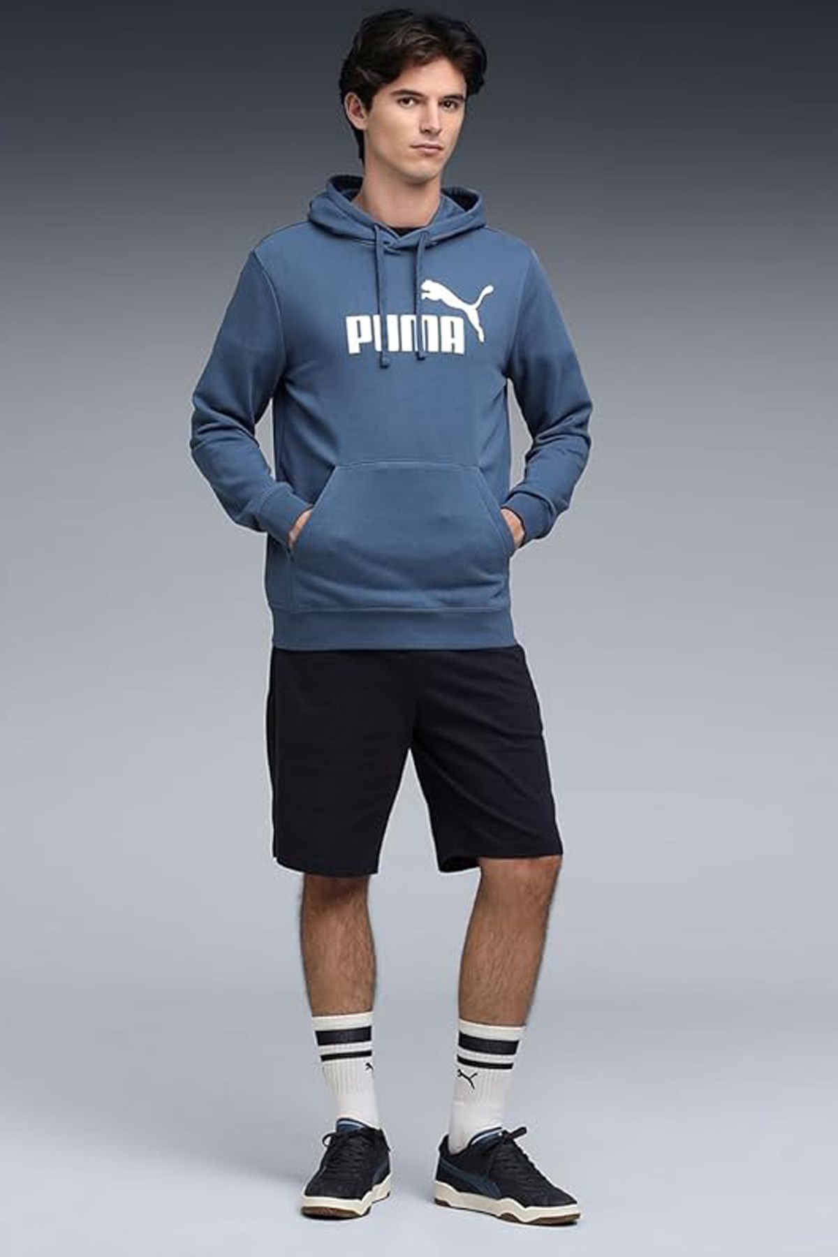 Puma Ess No. 1 Logo Erkek Sweatshirt Mavi