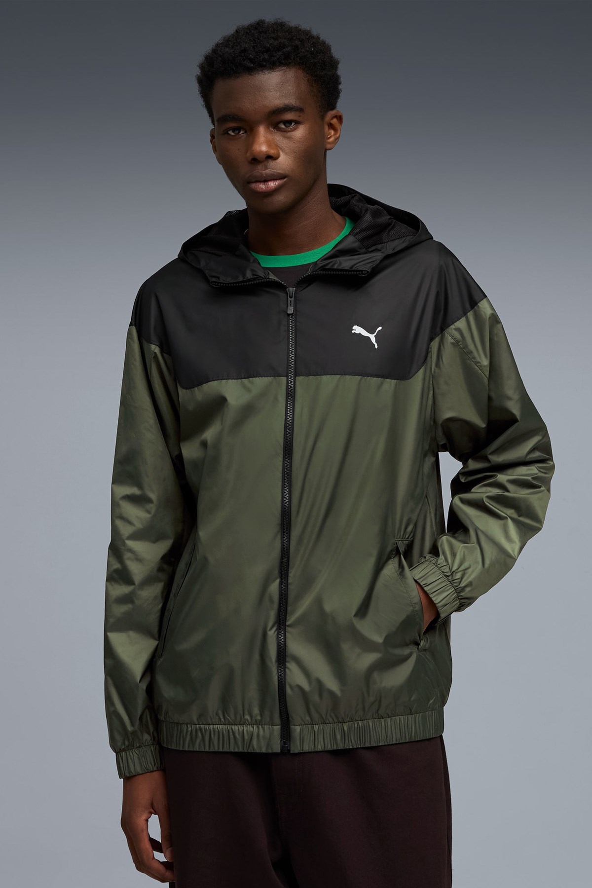 Puma Ess Relaxed Erkek Rüzgarlık Yeşil