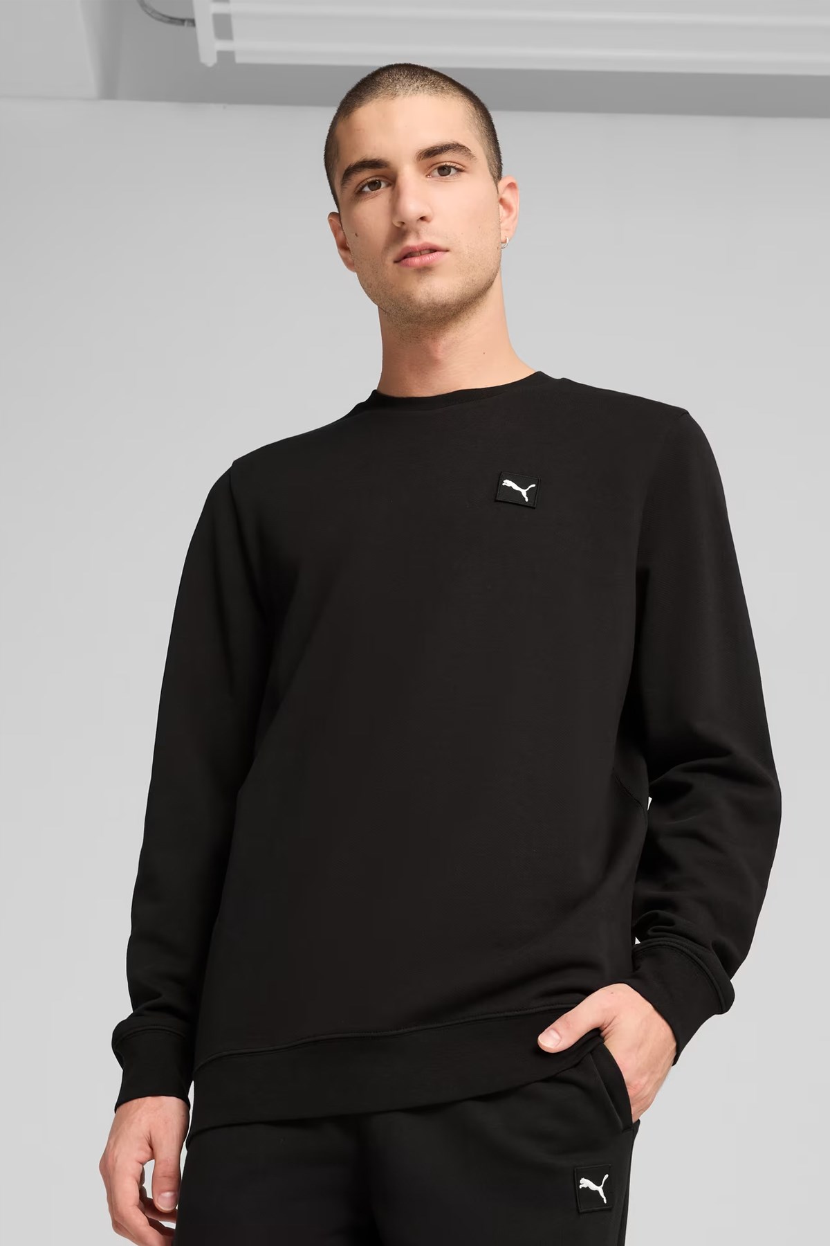 Puma Ess Elevated Erkek Sweatshirt Siyah