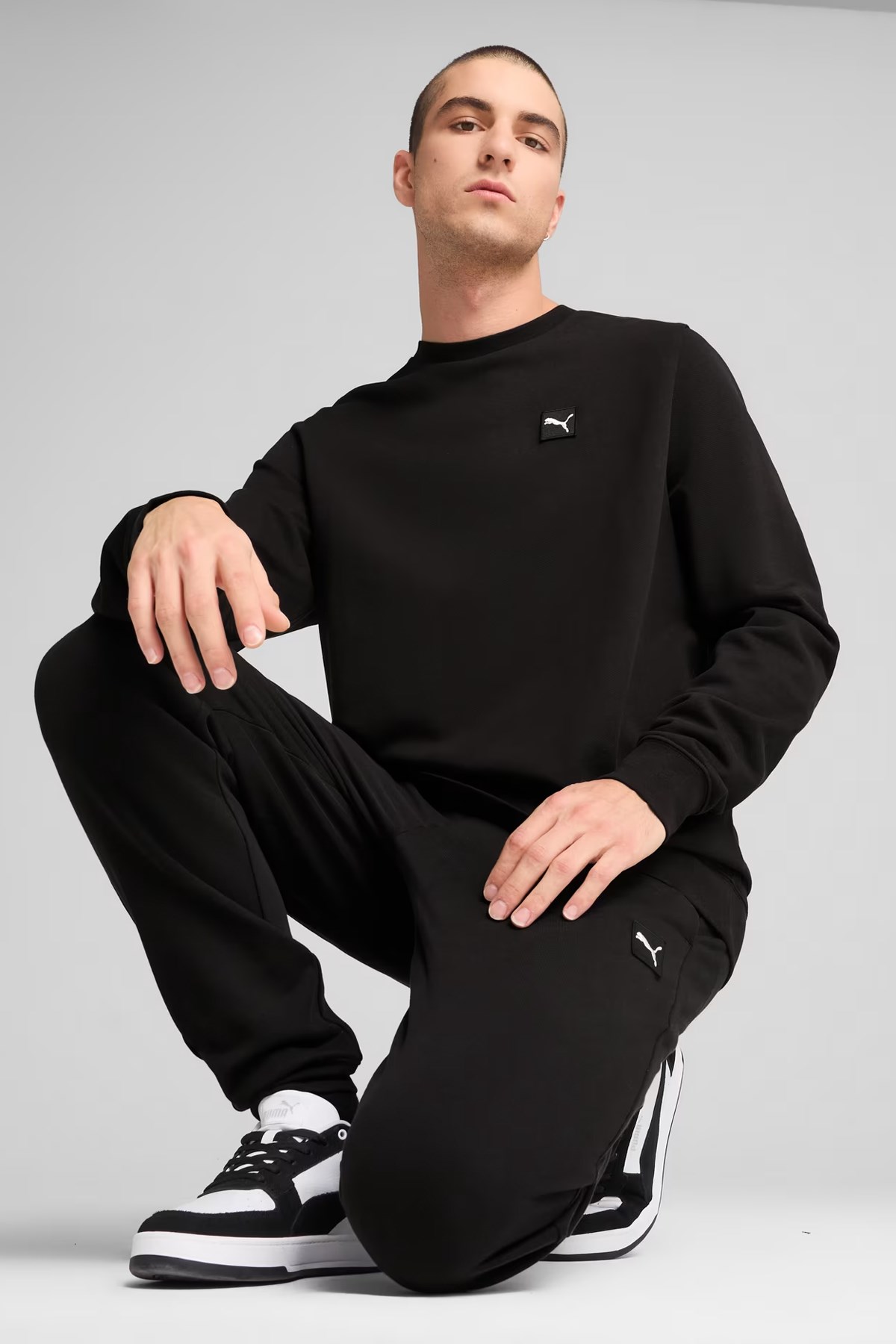 Puma Ess Elevated Erkek Sweatshirt Siyah