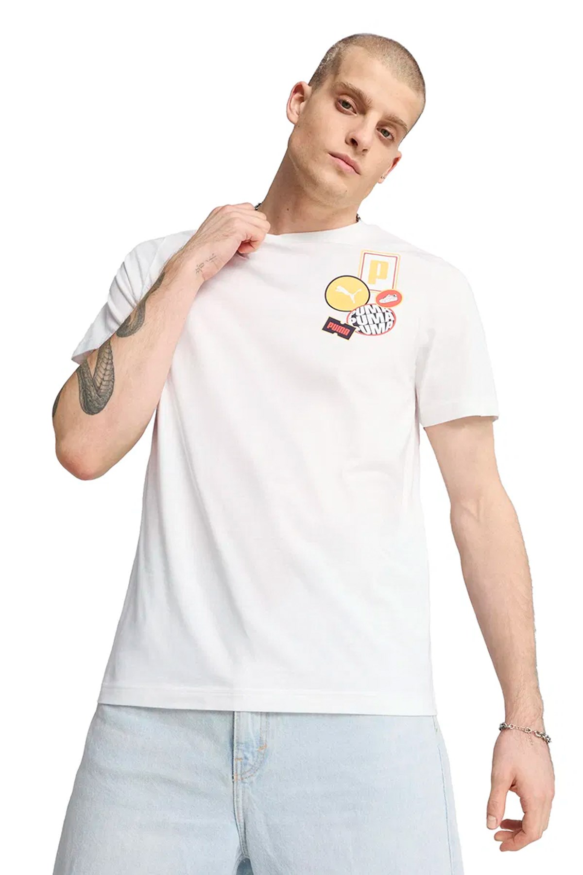 Puma Graphics icon Unisex Tişört 68482902 Beyaz