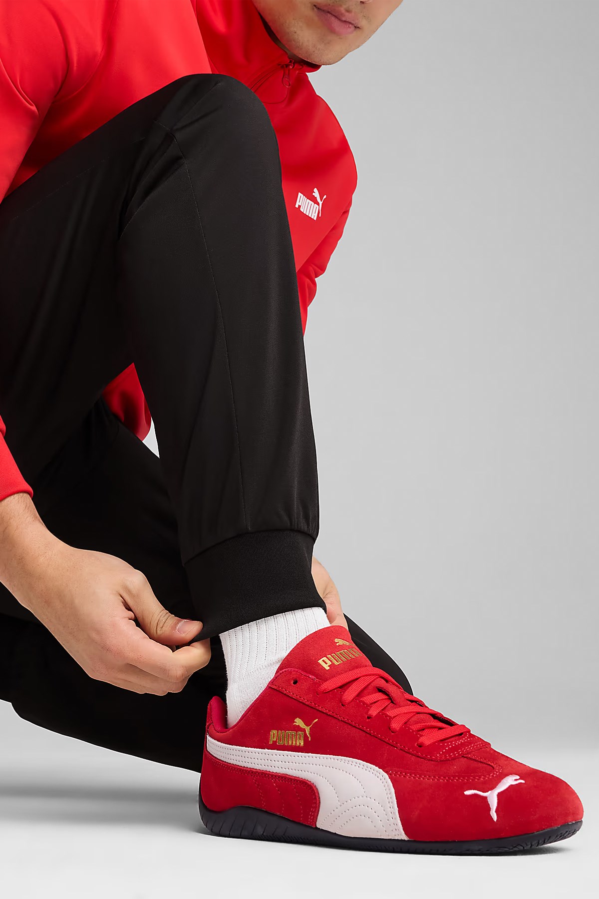 Puma Ess Poly Erkek Eşofman Takımı 68484711 Kırmızı