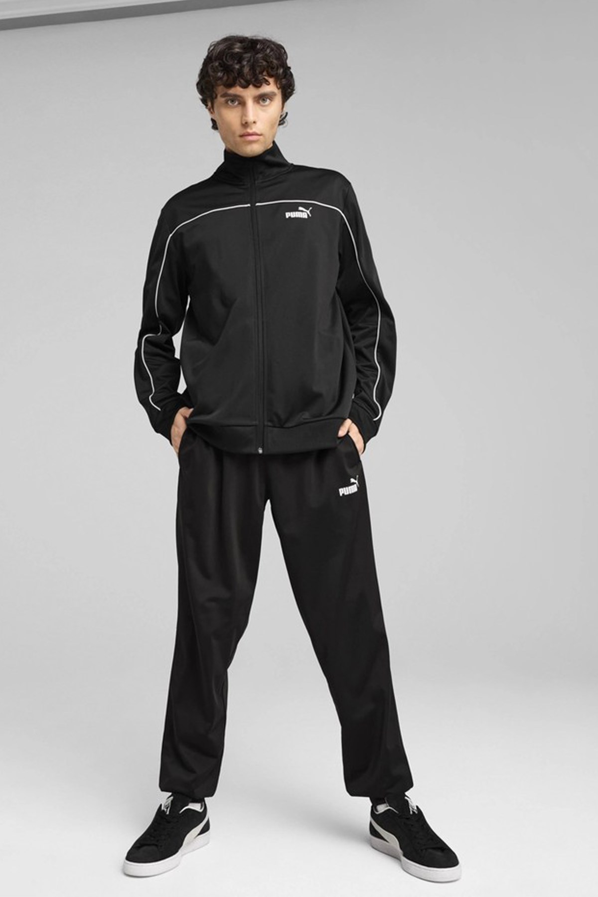 Puma Poly Piping Erkek Eşofman Takımı 68485201 Siyah
