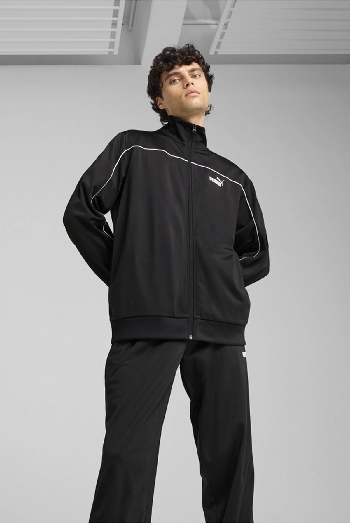 Puma Poly Piping Erkek Eşofman Takımı 68485201 Siyah
