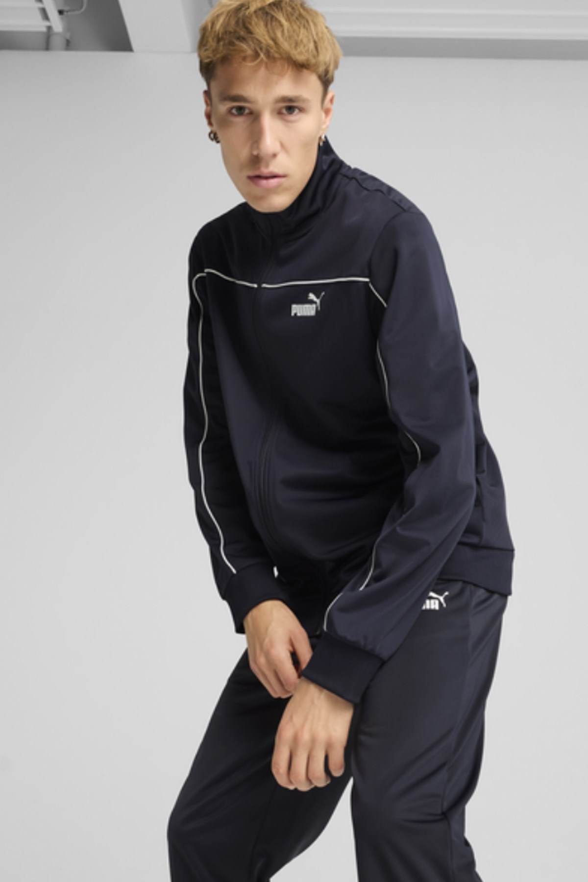 Puma Poly Piping Erkek Eşofman Takımı 68485216 Lacivert