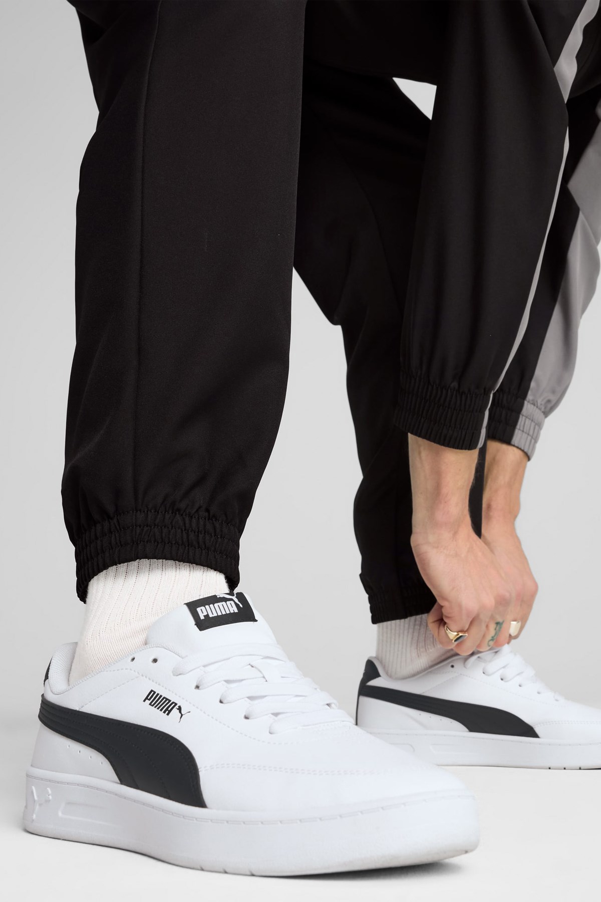 Puma Woven Colorblock Erkek Eşofman Takımı 68485601 Siyah
