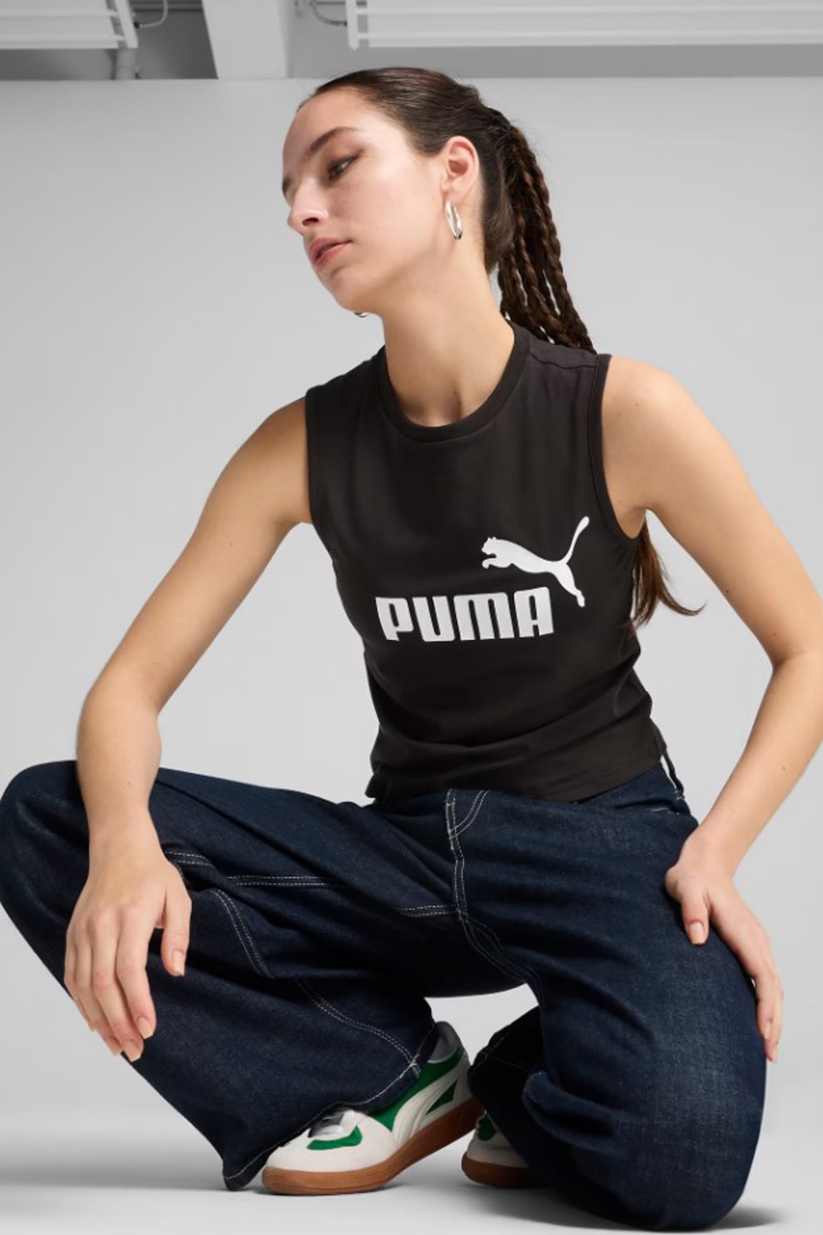 Puma Ess No. 1 Logo Slim Tank Kadın Atlet 68496801 Siyah