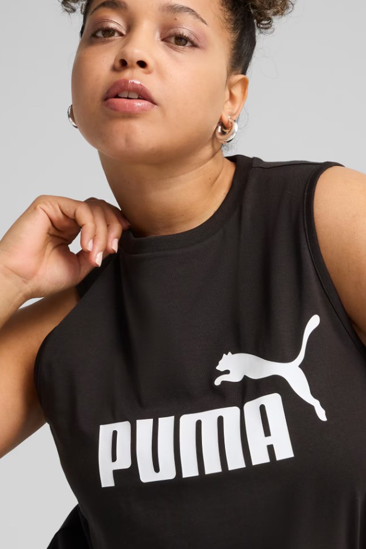 Puma Ess No. 1 Logo Slim Tank Kadın Atlet 68496801 Siyah