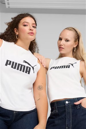 Puma Ess No. 1 Logo Slim Tank Kadın Atlet 68496802 Beyaz