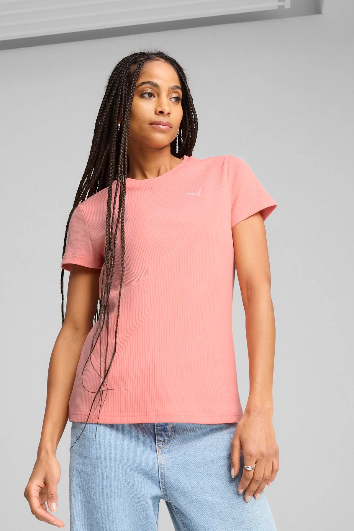 Puma Ess Elevated Kadın Tişört 68502118 Pembe