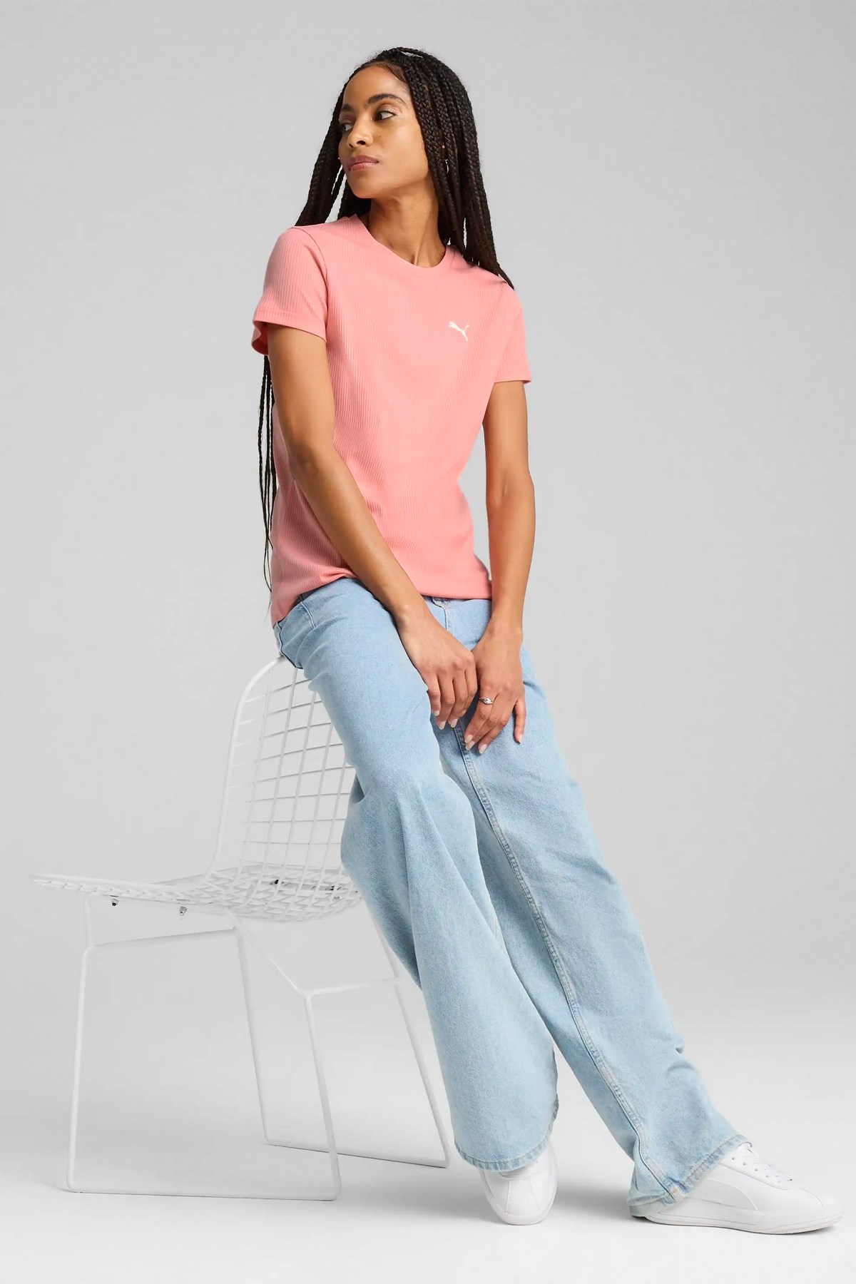 Puma Ess Elevated Kadın Tişört 68502118 Pembe