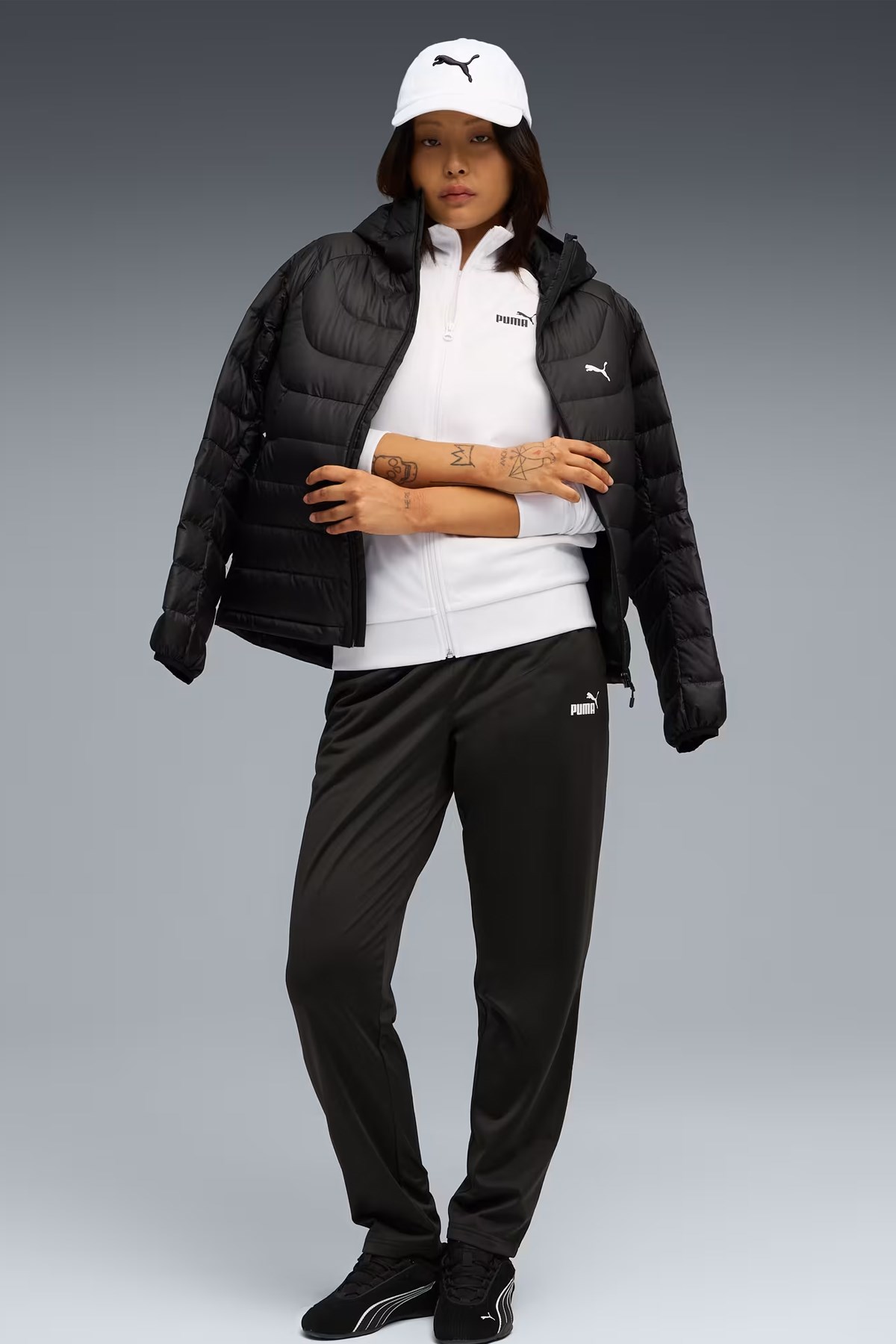 Puma Poly Suit Kadın Eşofman Takımı Beyaz