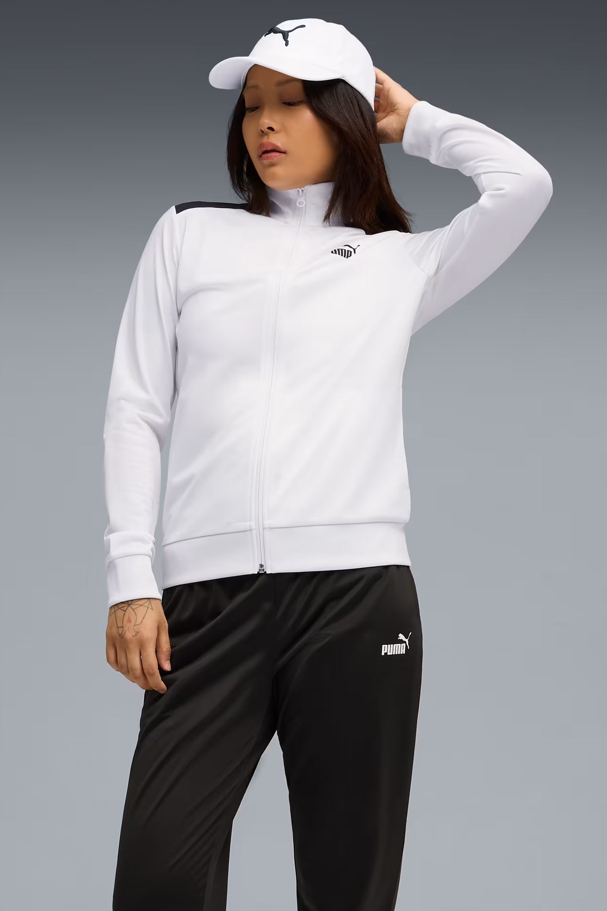 Puma Poly Suit Kadın Eşofman Takımı Beyaz