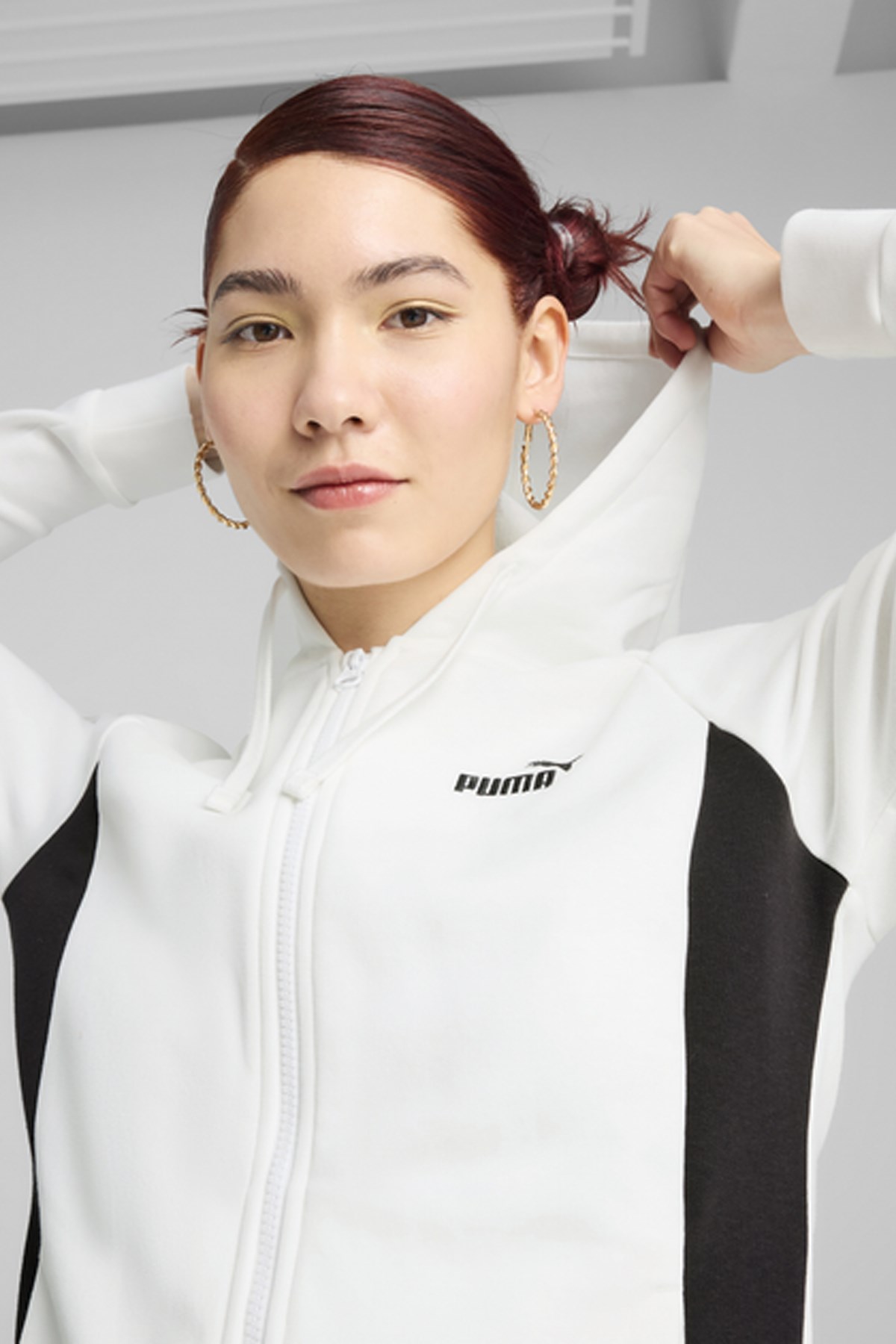 Puma Hooded Kadın Eşofman Takımı 68507702 Beyaz