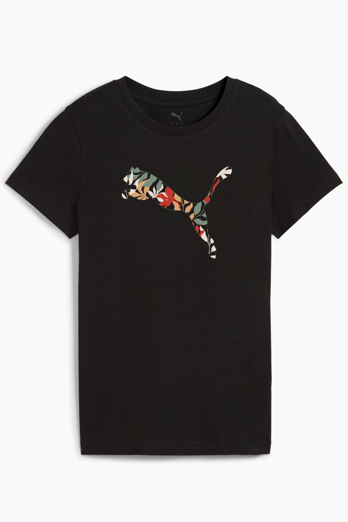 Puma Graphics Floral Cat Logo Kadın Tişört 68508101 Siyah