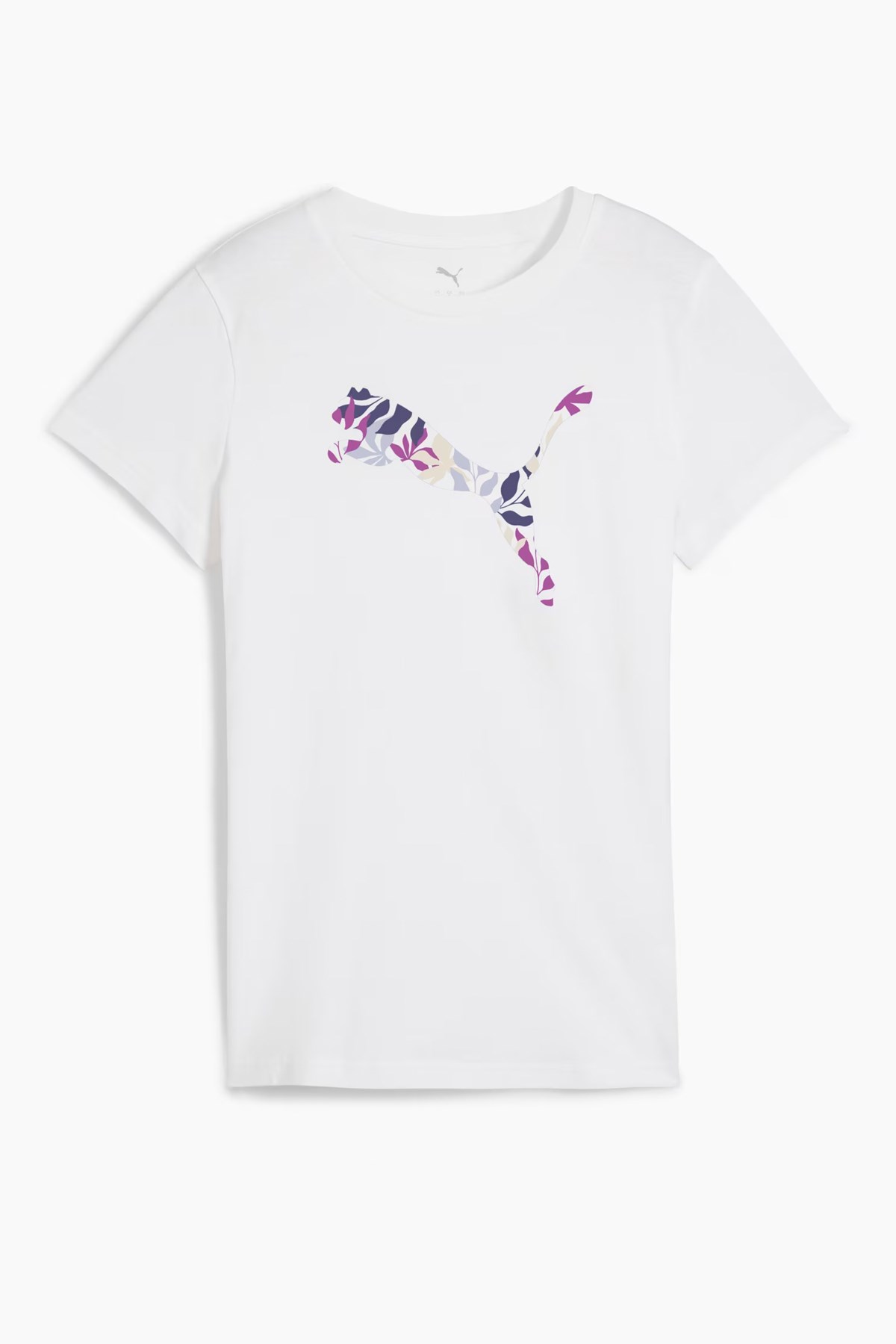 Puma Graphics Floral Cat Logo Kadın Tişört 68508102 Beyaz
