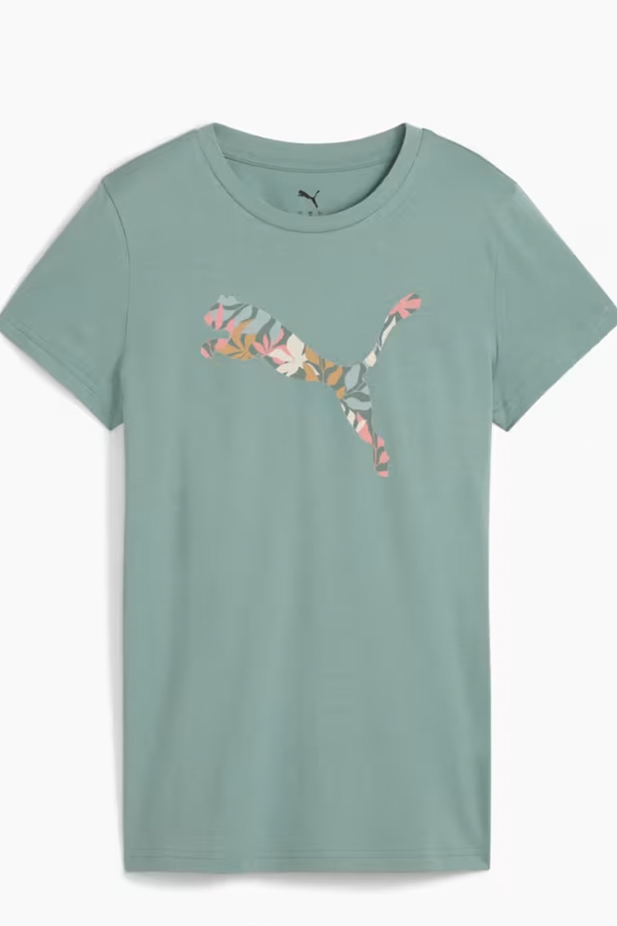 Puma Graphics Floral Cat Logo Kadın Tişört 68508130 Yeşil