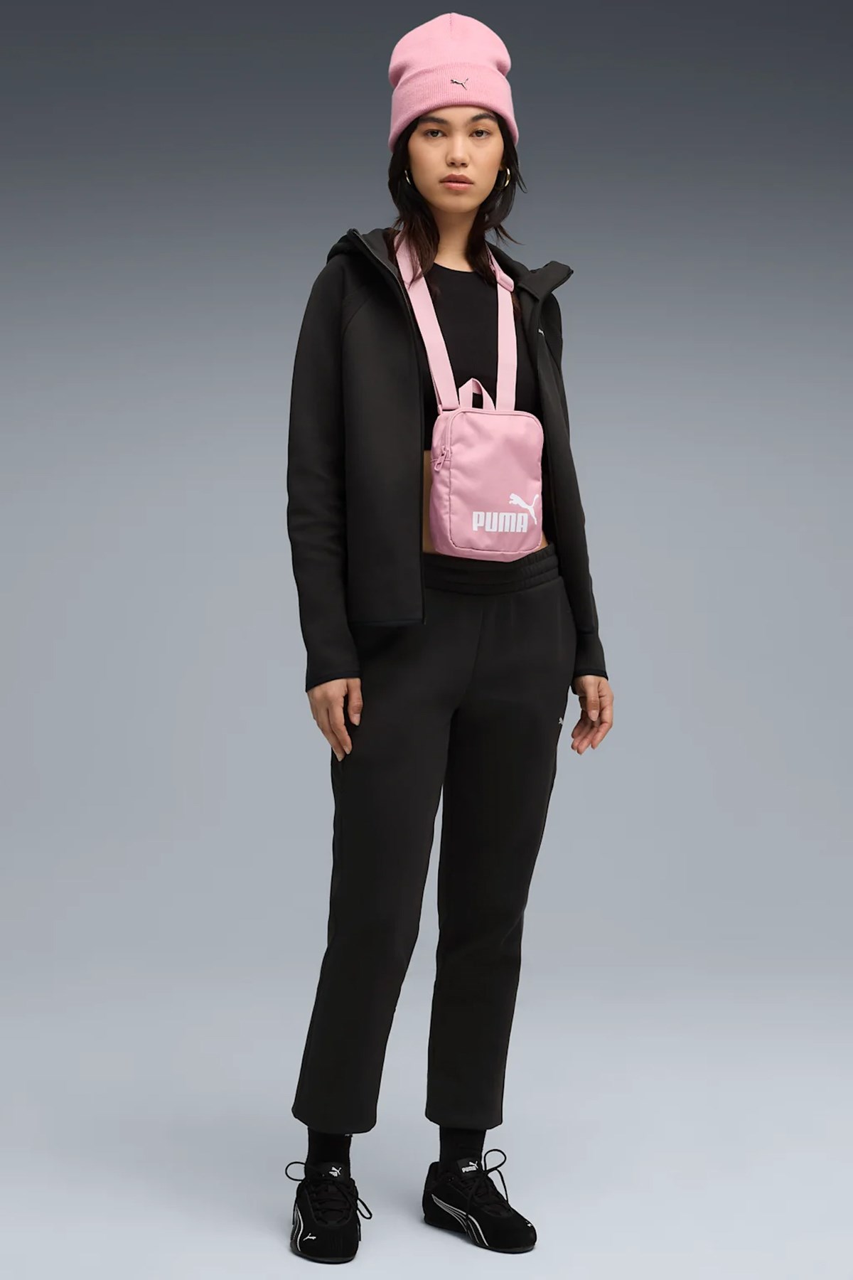 Puma Evostripe Full-Zip Kadın Sweatshirt Siyah