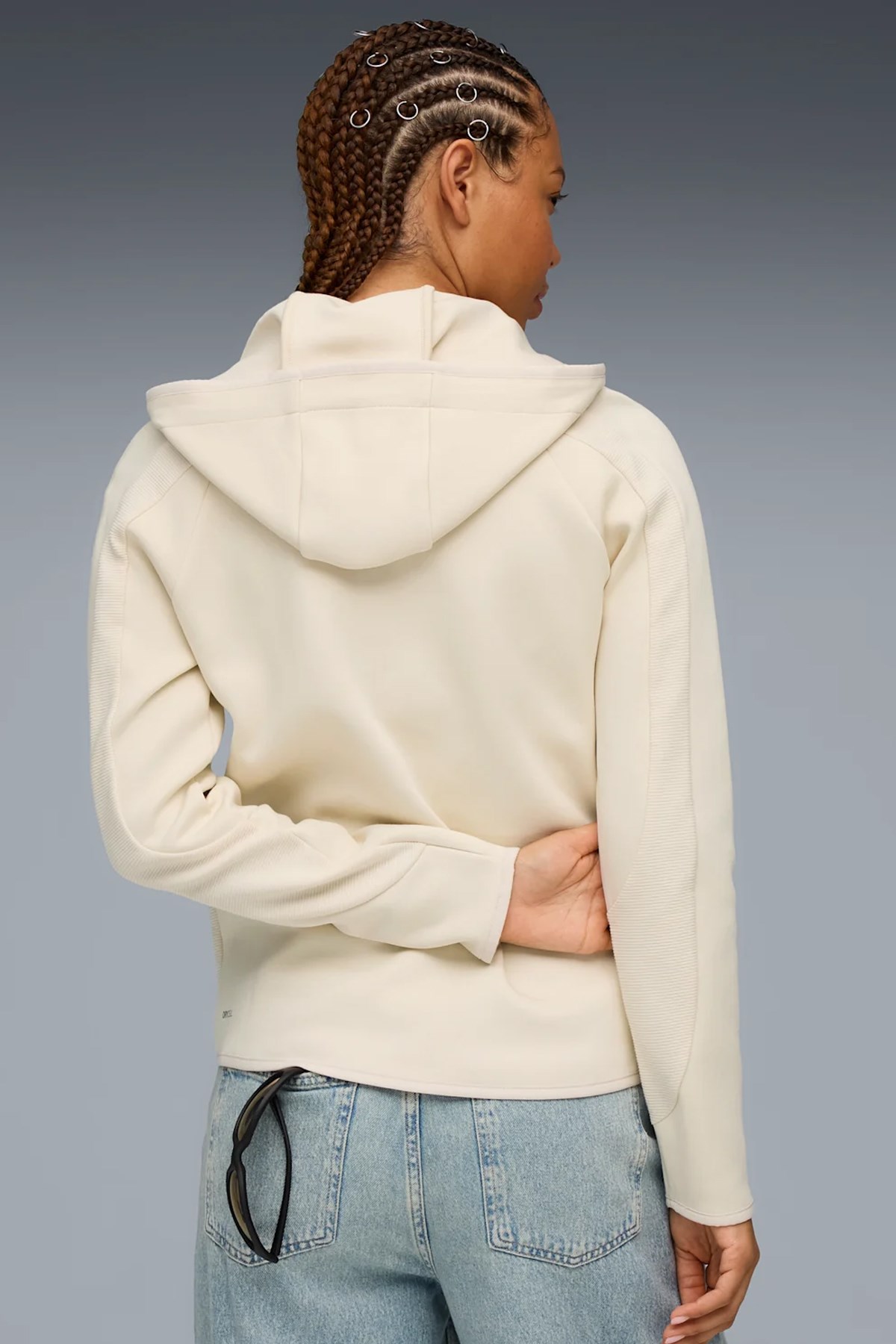 Puma Evostripe Full-Zip Kadın Sweatshirt Bej