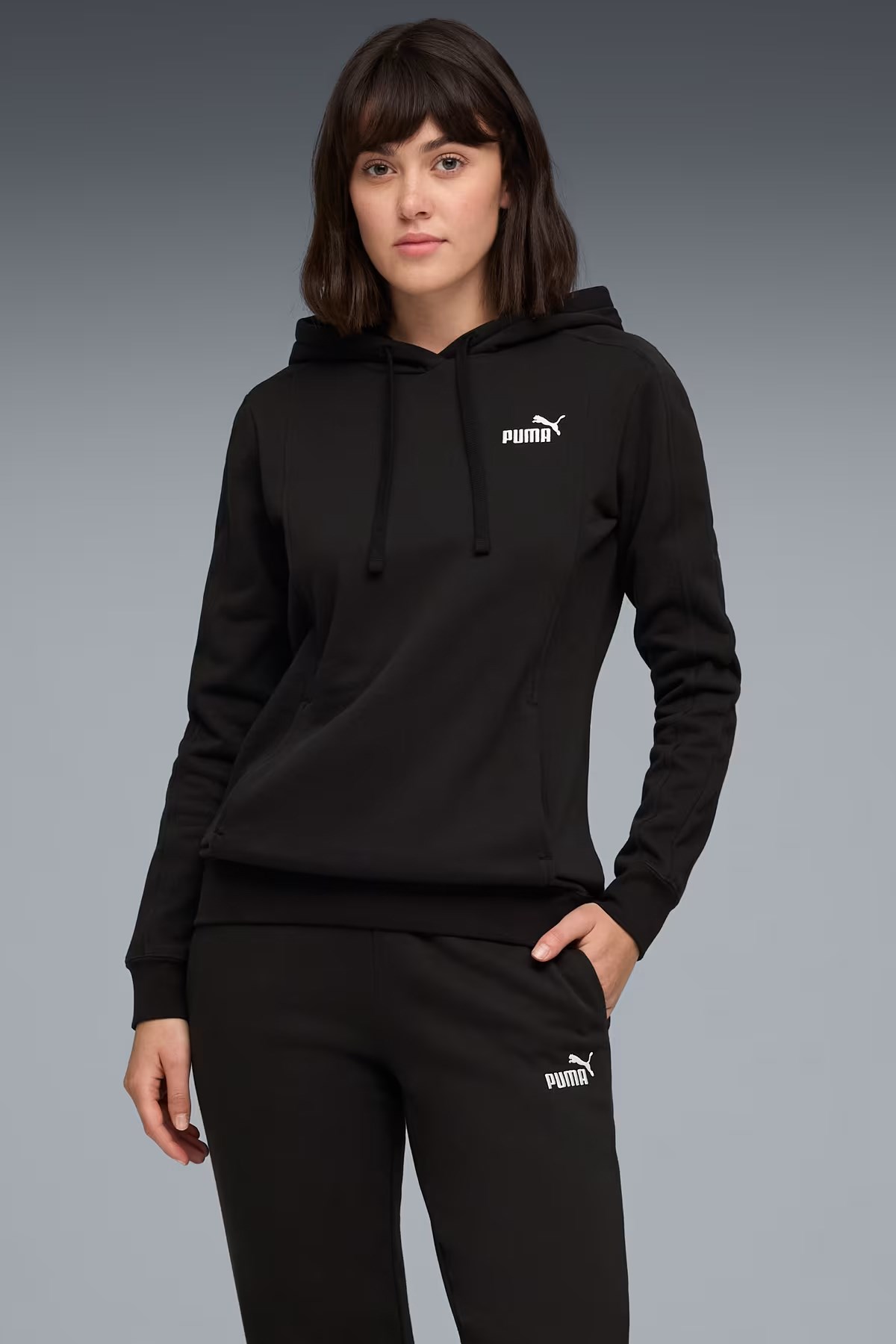 Puma Hooded Sweat Suit Kadın Eşofman Takımı Siyah