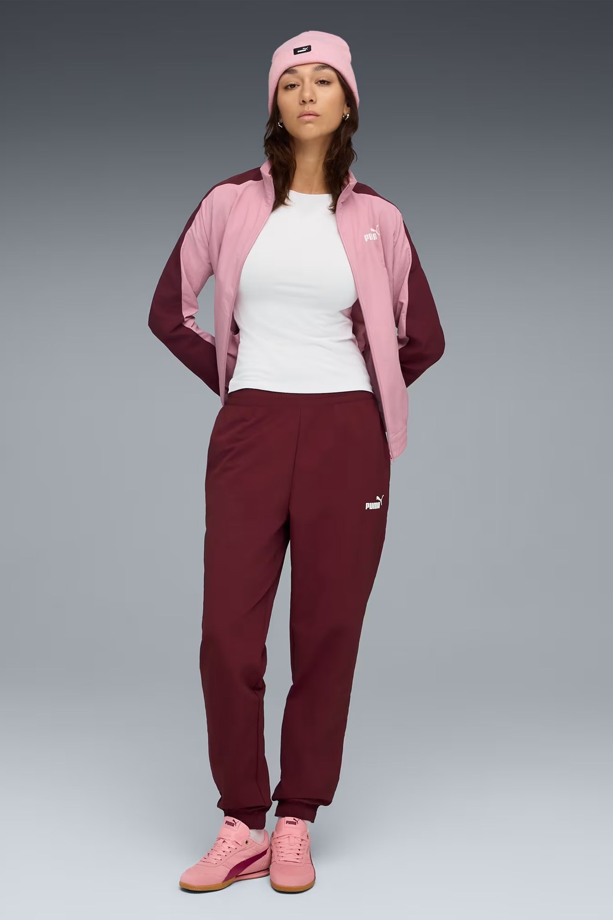 Puma Woven Kadın Eşofman Takımı Bordo