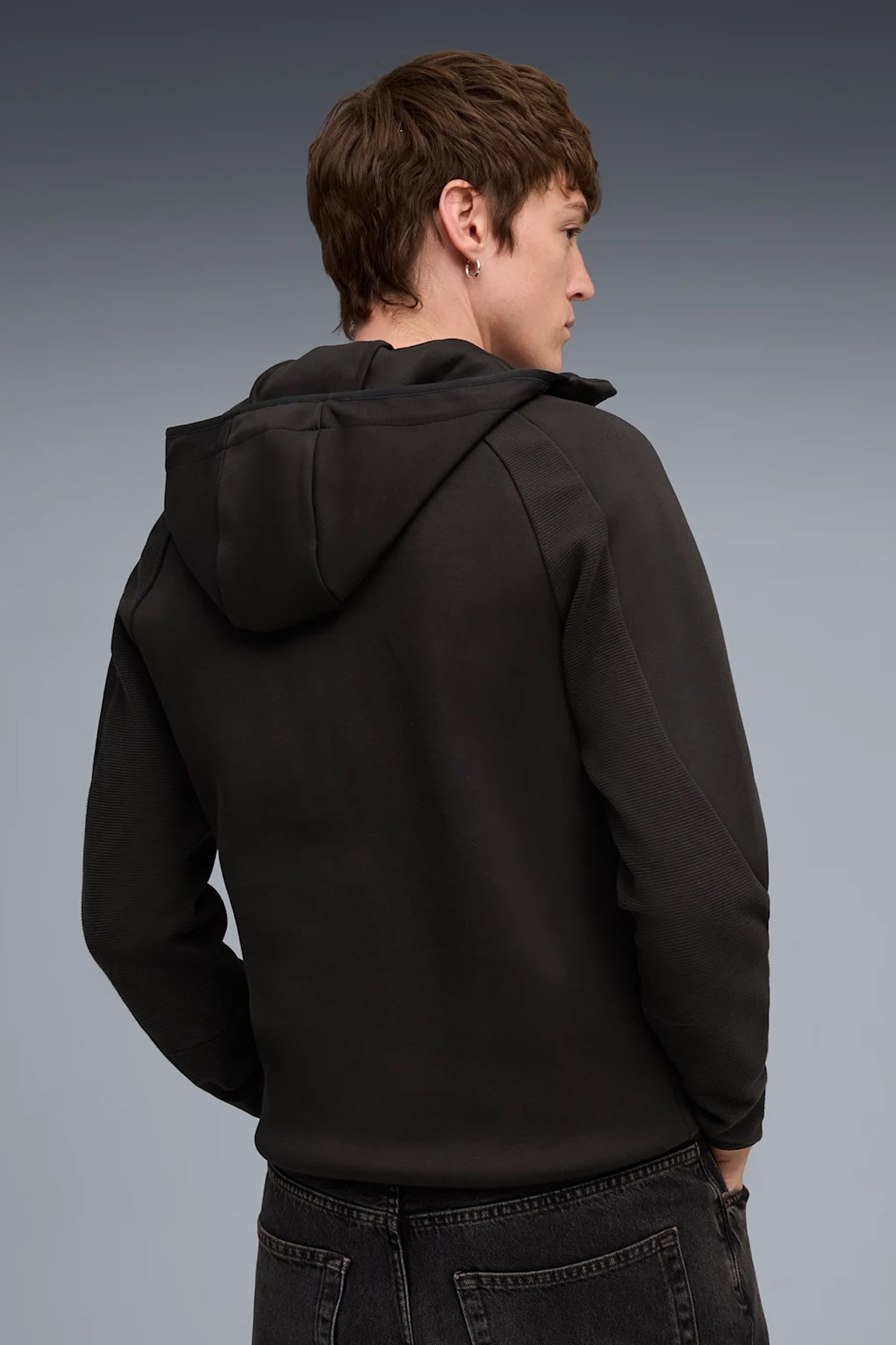 Puma Evostripe Erkek Sweatshirt Siyah