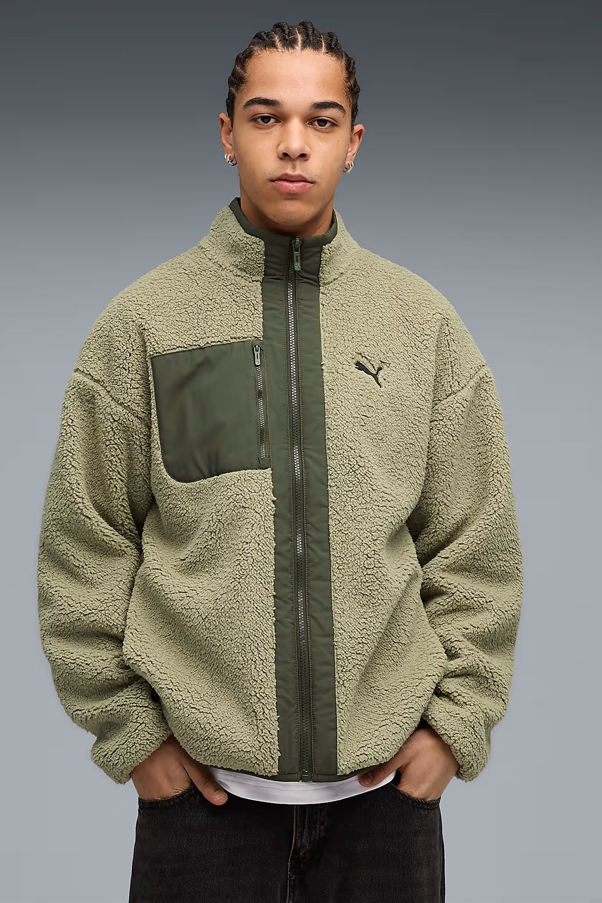 Puma Reversible Sherpa Erkek Mont Yeşil