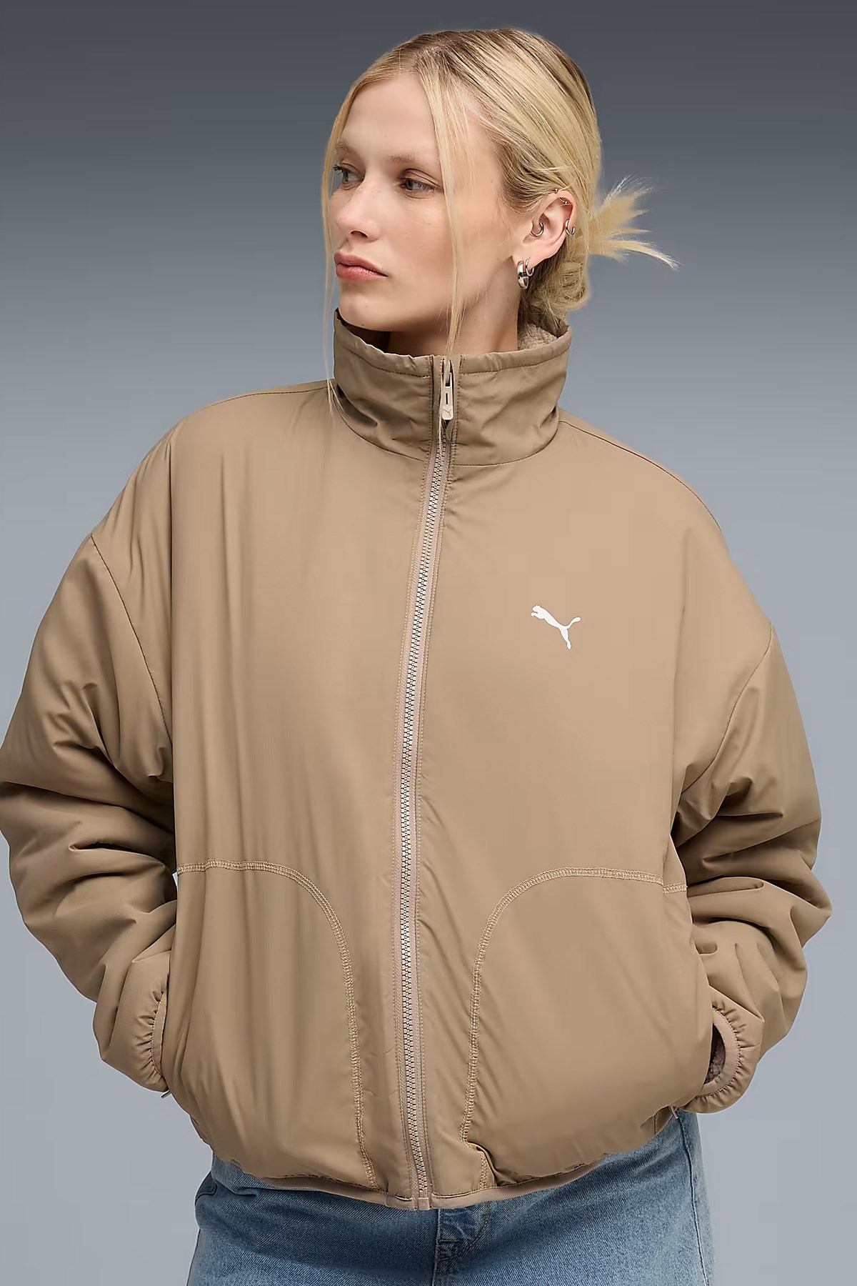 Puma Reversible Sherpa Kadın Ceket Bej