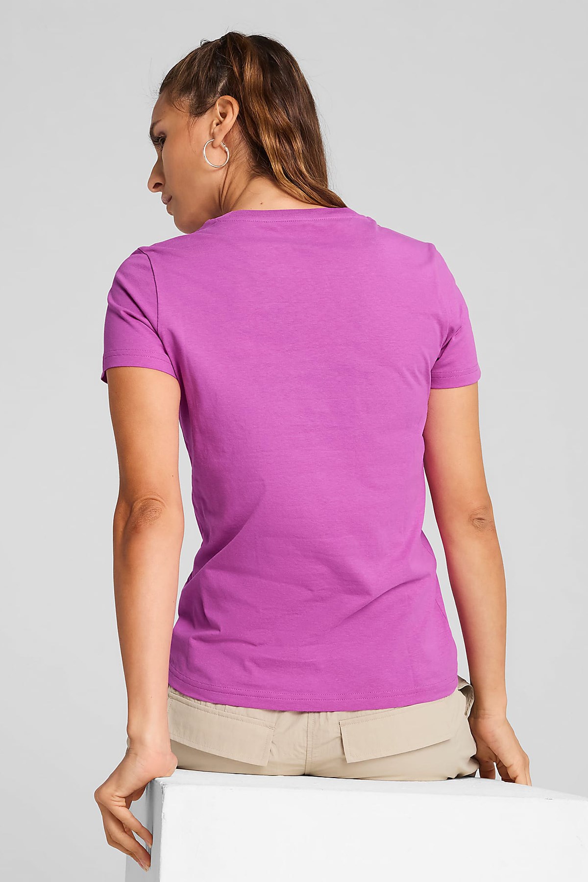 Puma Ess Elevated Kadın Tişört 69089489 Mor