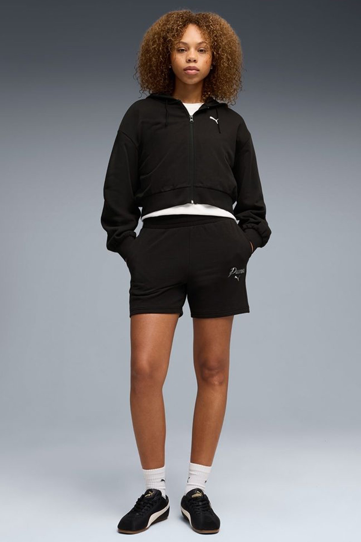 Puma Ess Script Kadın Şort 69176201 Siyah