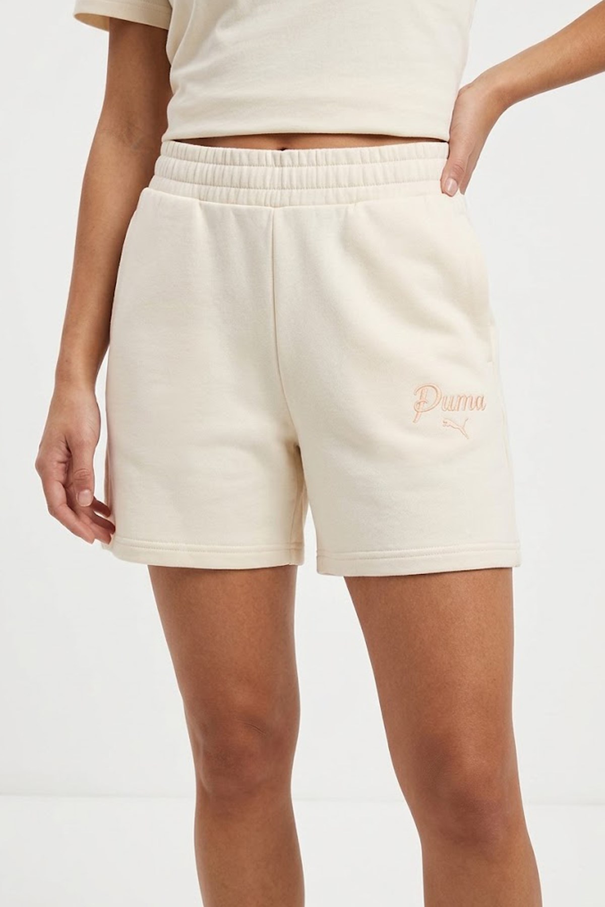 Puma Ess Script Kadın Şort 69176287 Bej