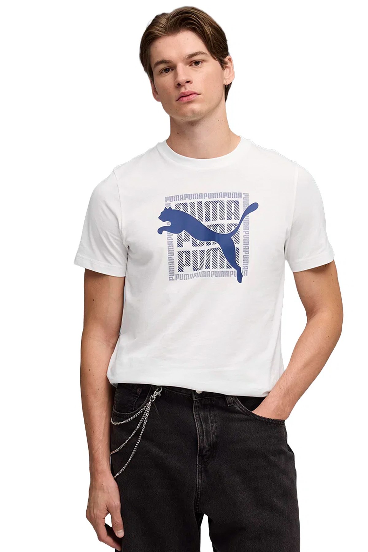 Puma Graphic Erkek Tişört 69177502 Beyaz