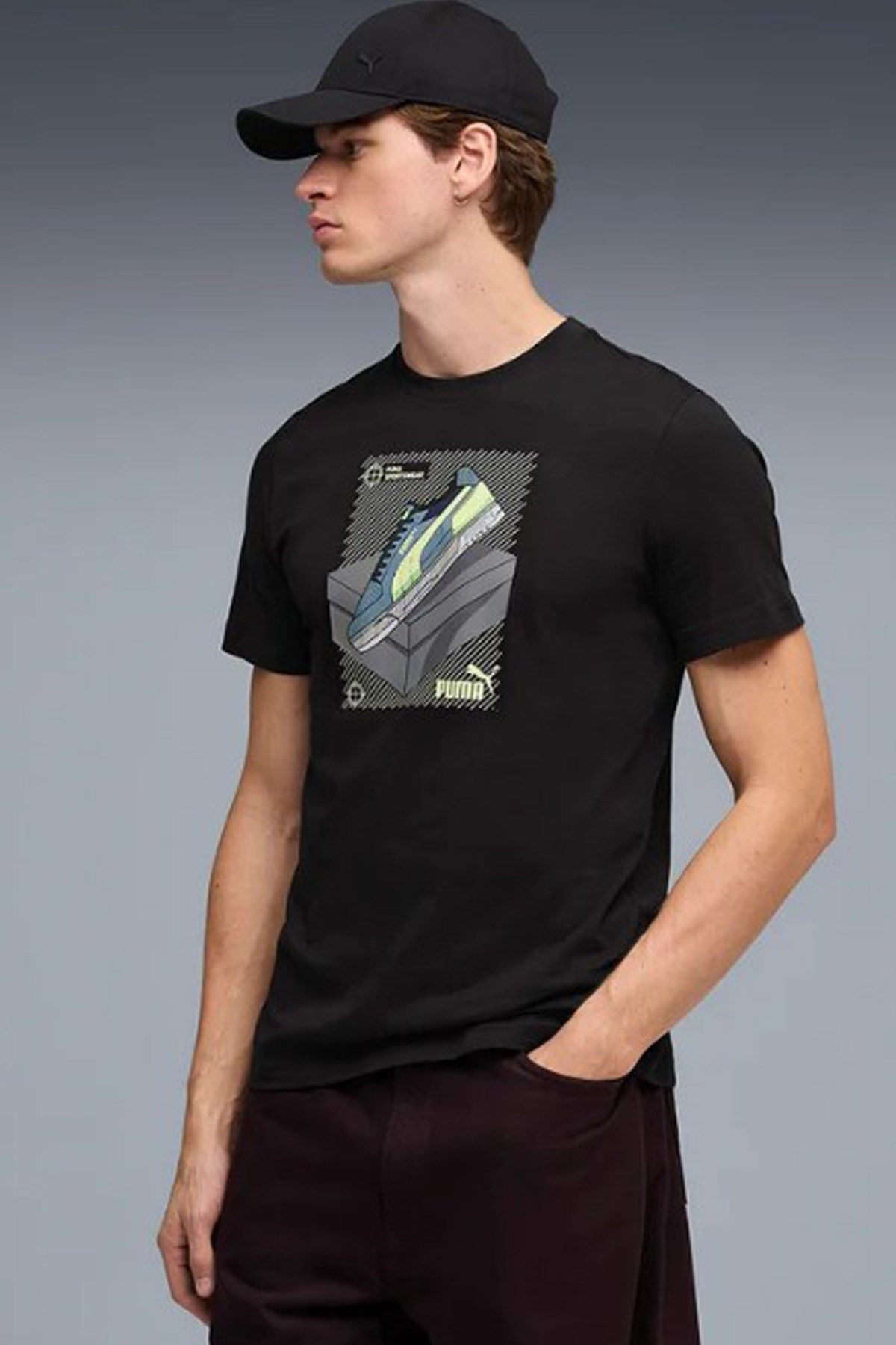 Puma Graphic Erkek Tişört 69177701 Siyah
