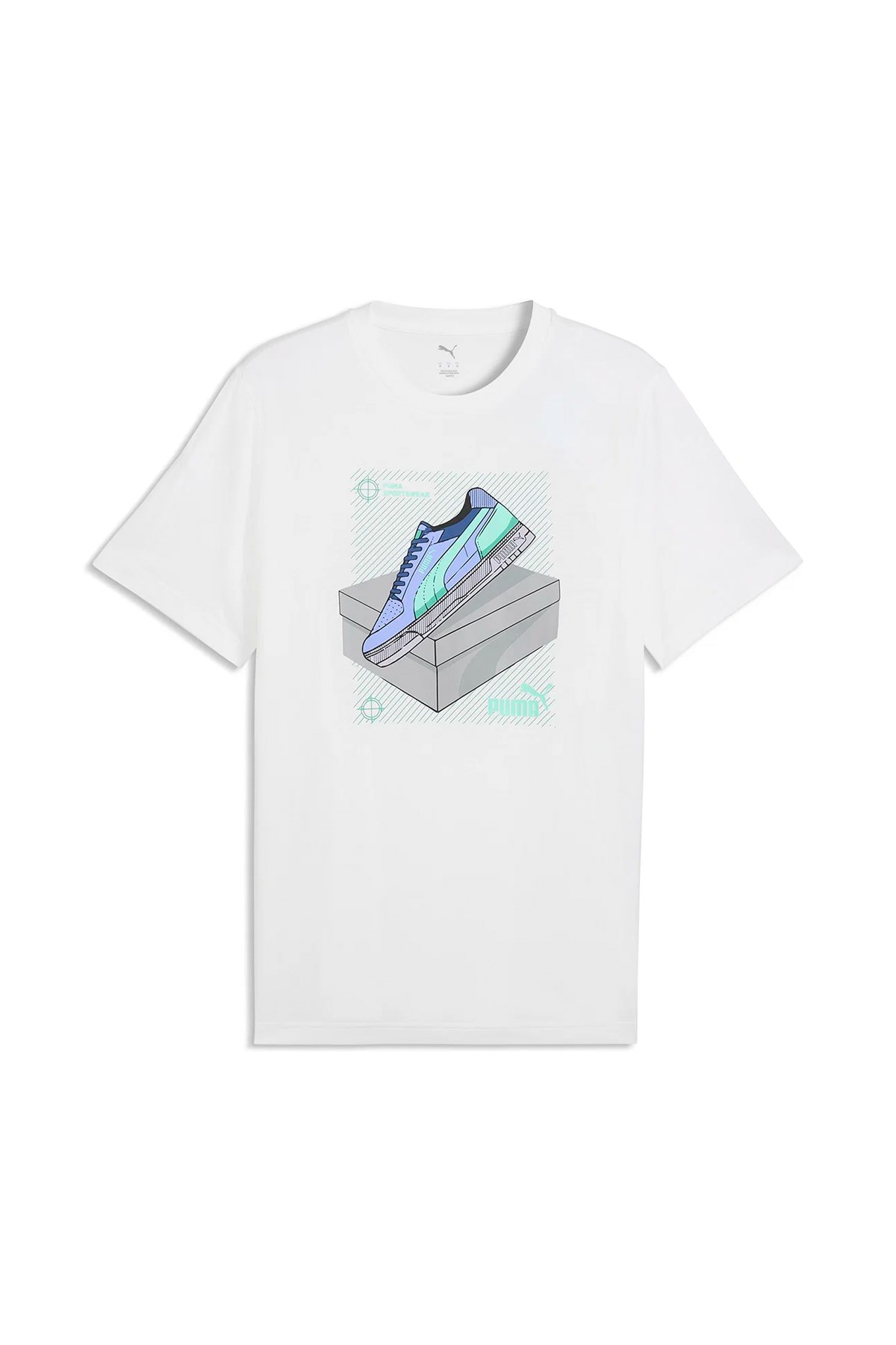 Puma Graphic Erkek Tişört 69177702 Beyaz