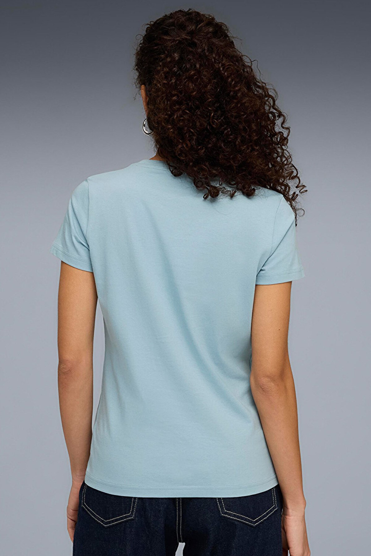 Puma Ess Elevated Kadın Tişört 69570847 Mavi