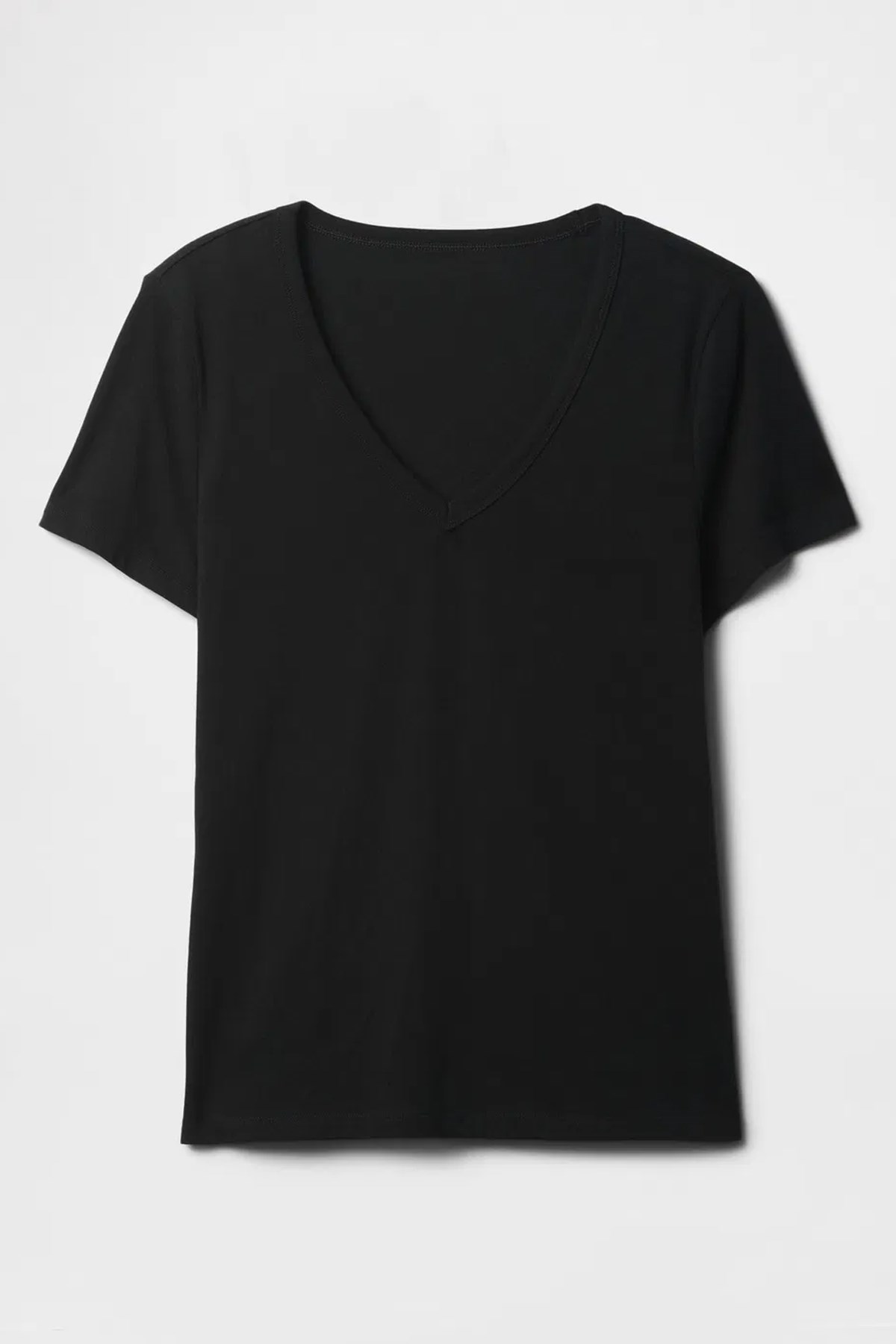 Gap V-SS Fav V Solid Kadın Tişört Siyah