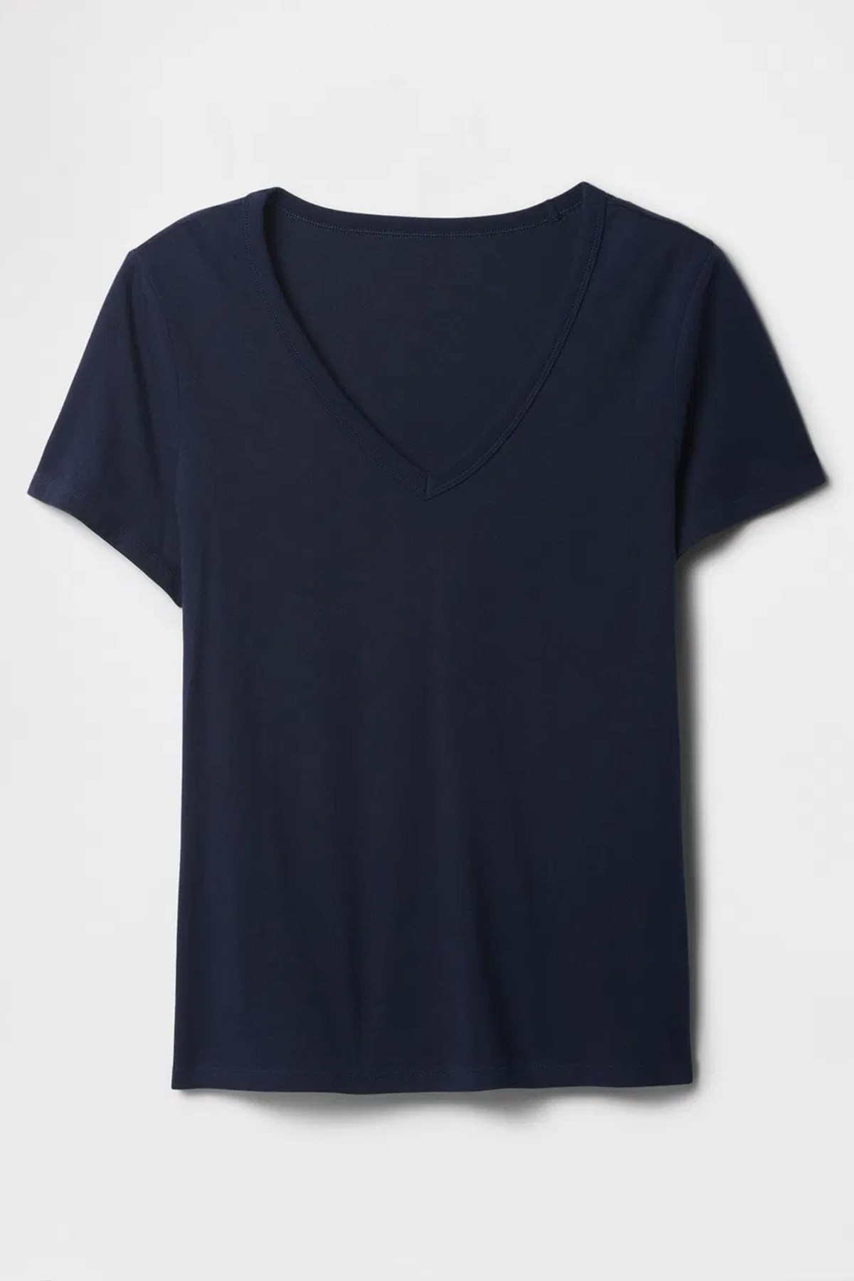 Gap V-SS Fav V Solid Kadın Tişört Lacivert