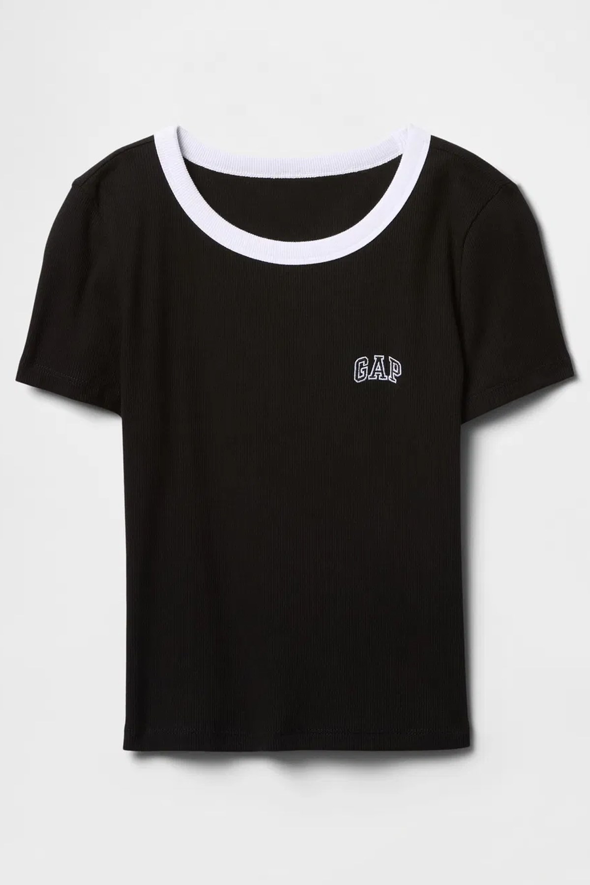 Gap V-Jpn Ss Small Logo Kadın Tişört Siyah