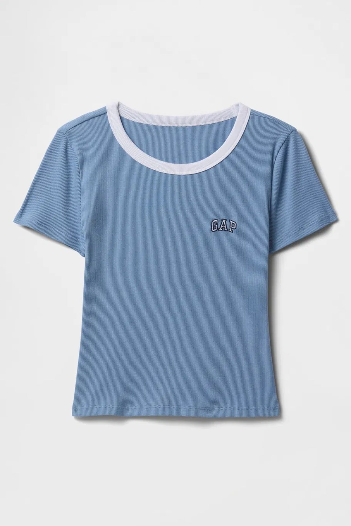 Gap V-Jpn Ss Small Logo Kadın Tişört Mavi