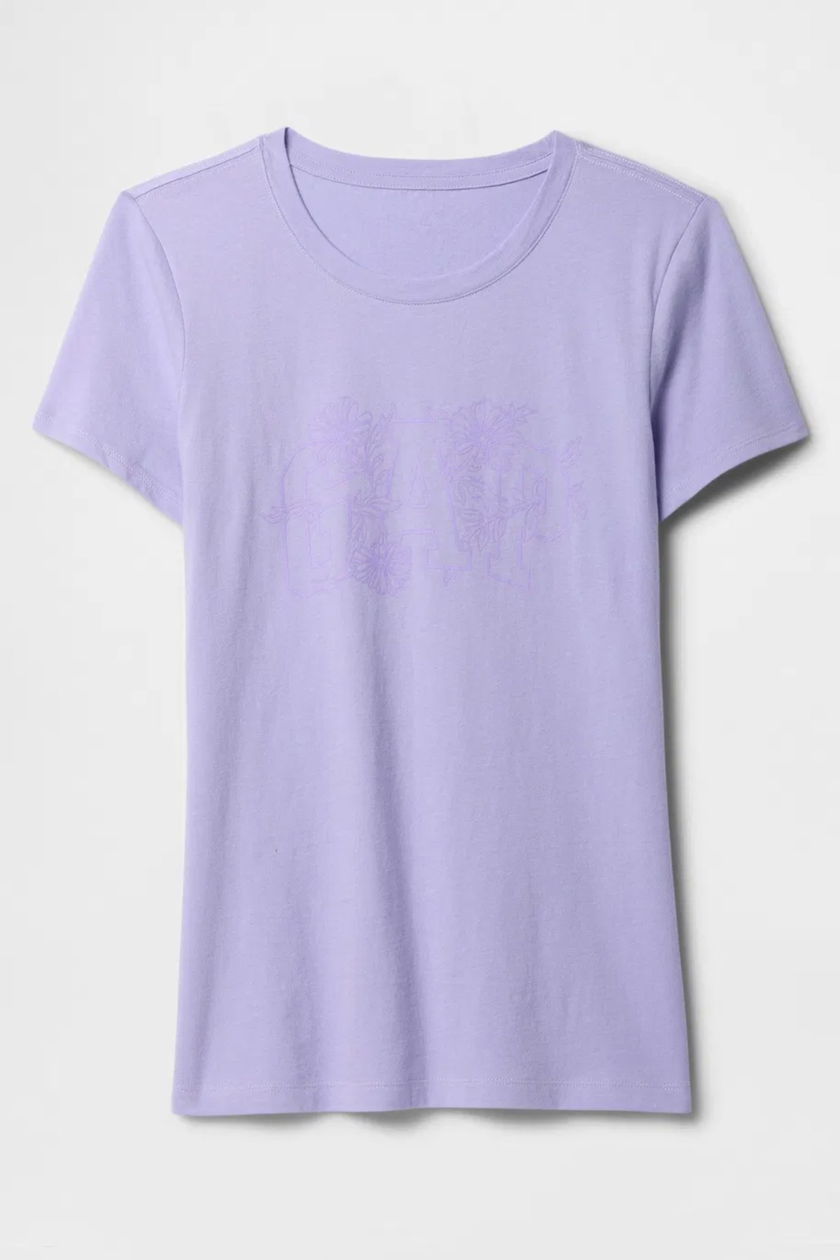 Gap V-SS Logo Classic Kadın Tişört Mor