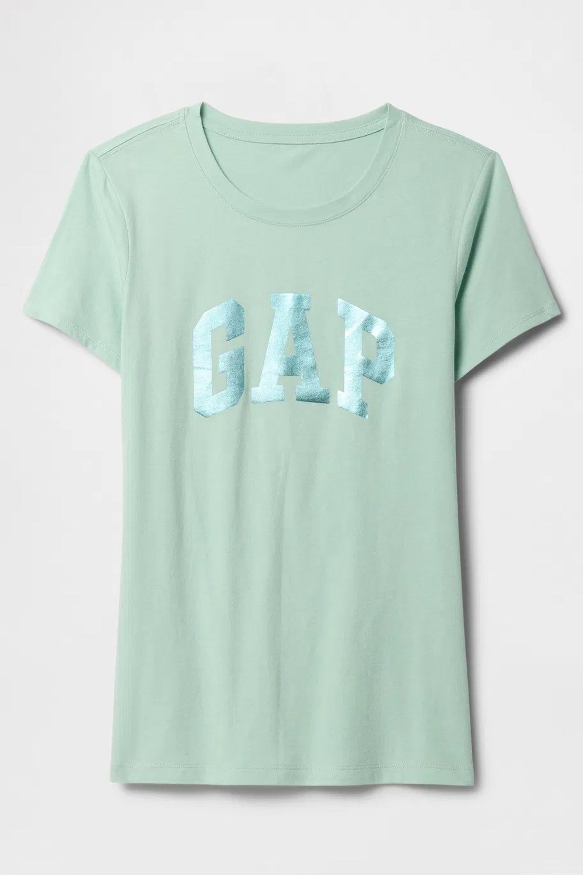 Gap V-SS Logo Classic Kadın Tişört Mavi