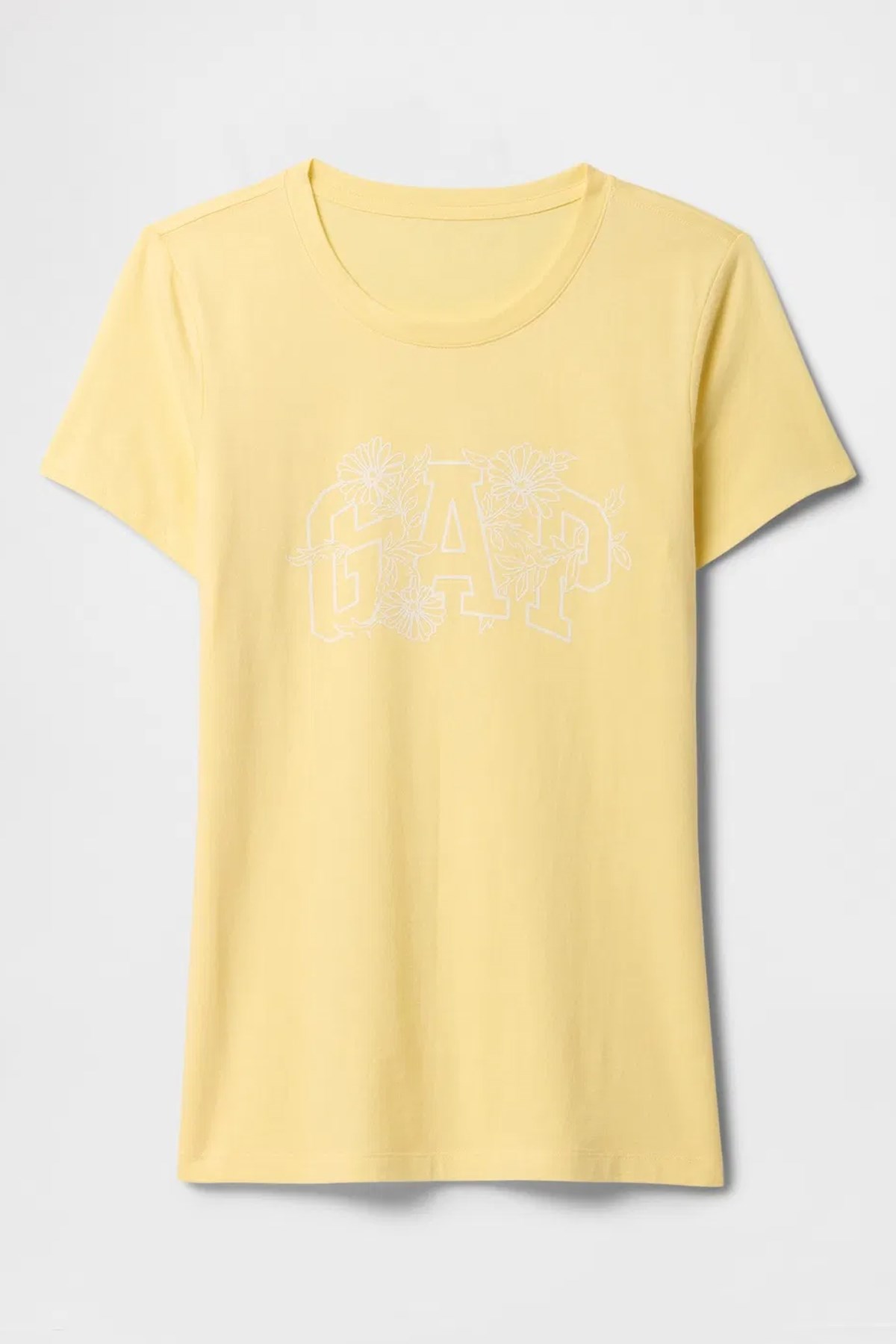 Gap V-SS Logo Classic Kadın Tişört Sarı