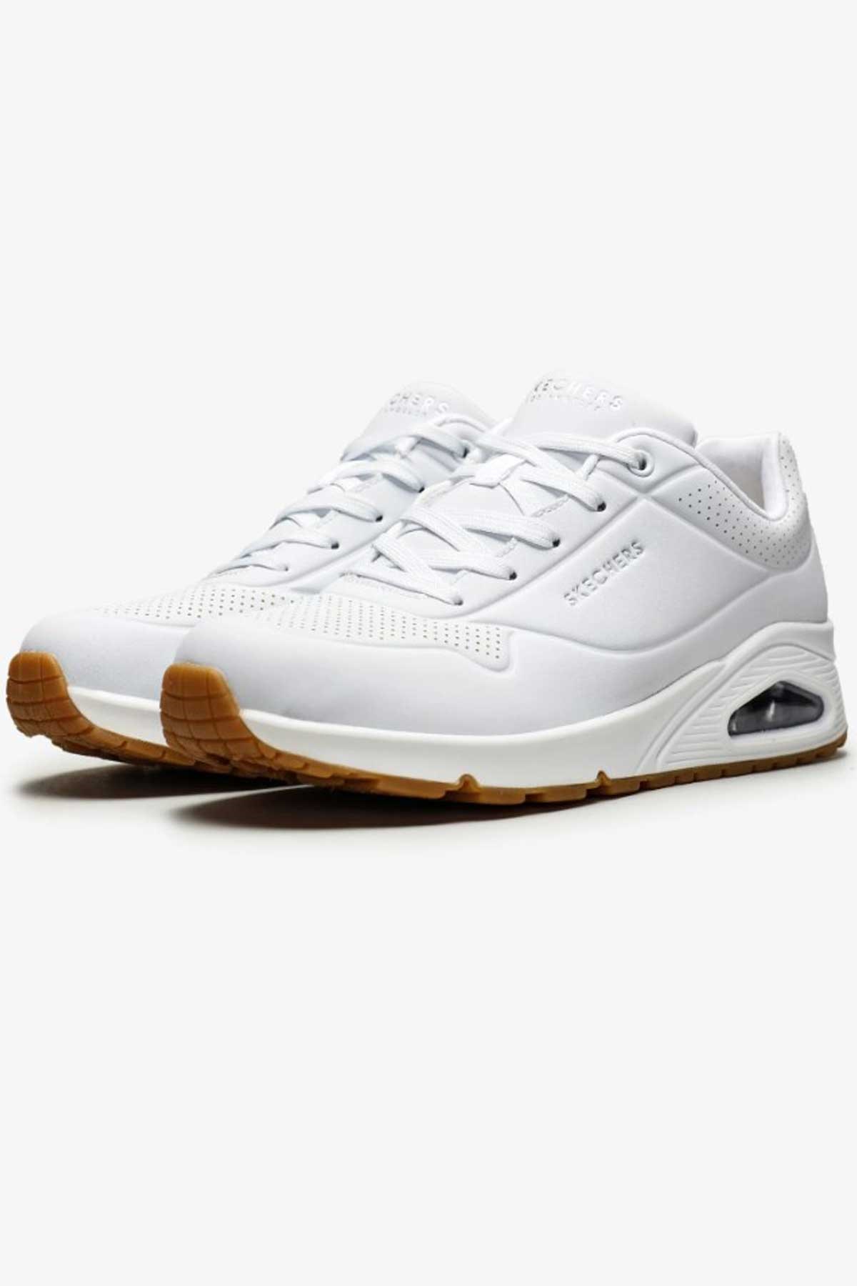 Skechers Uno -Stand On Air Kadın Spor Ayakkabı 73690 WHT Beyaz
