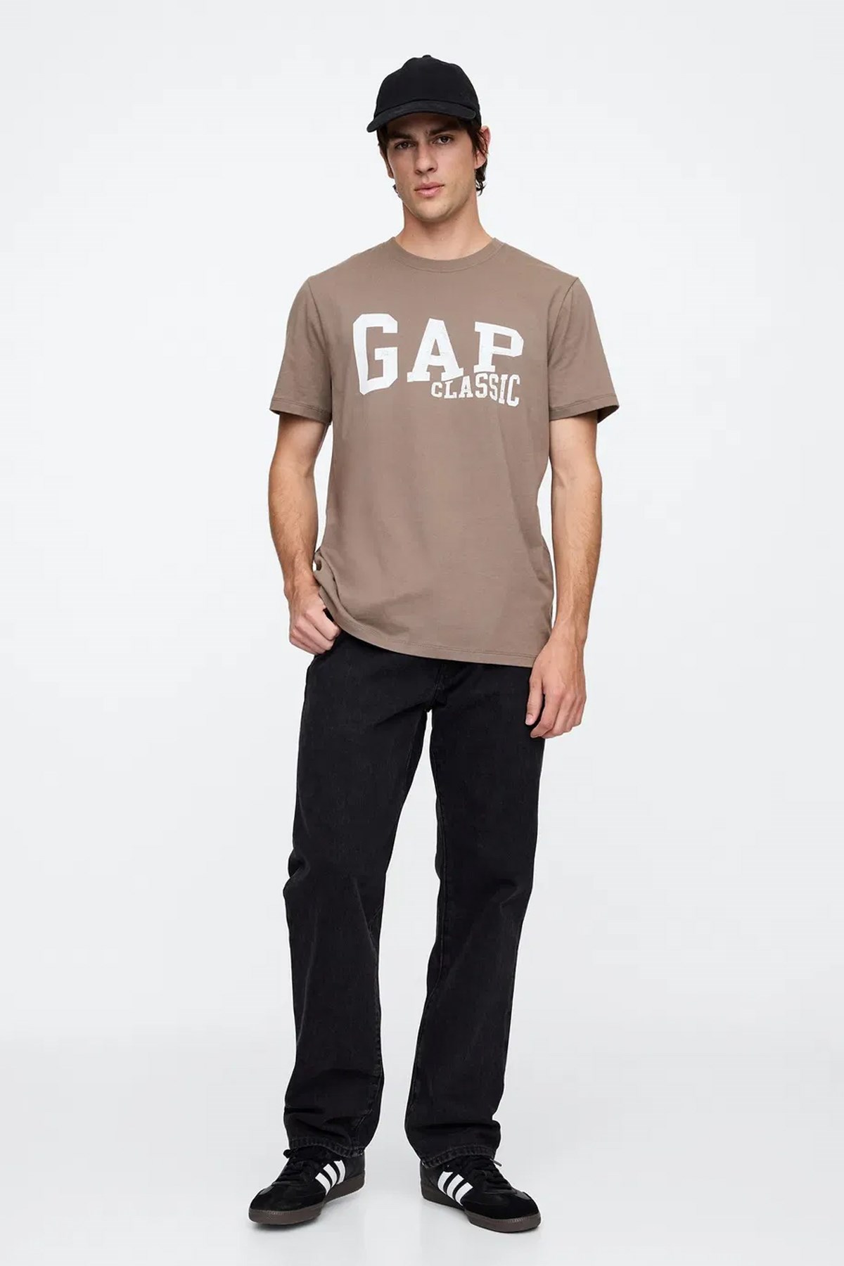 Gap V Classic Erkek Tişört Kahverengi